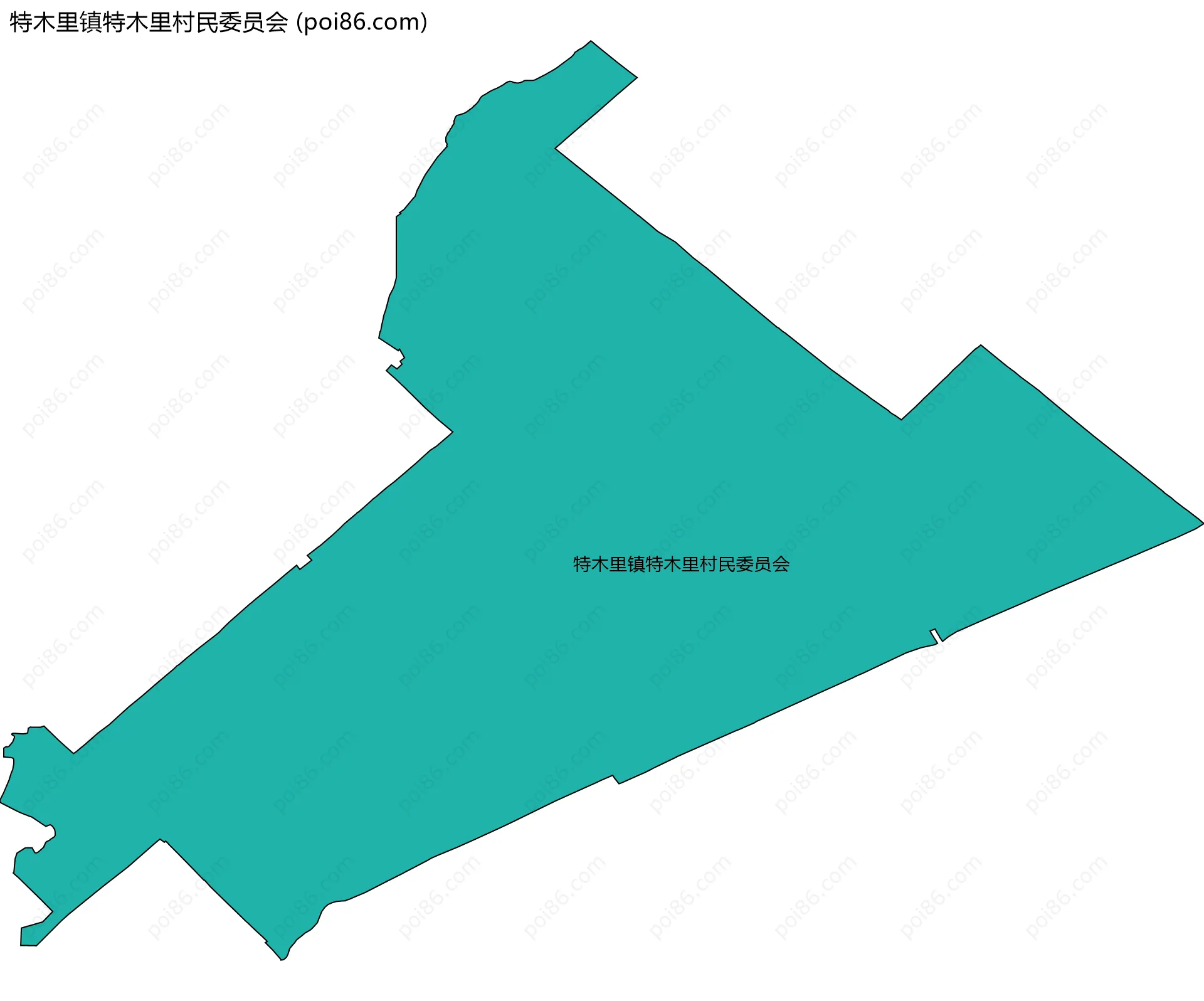 特木里镇特木里村民委员会边界地图