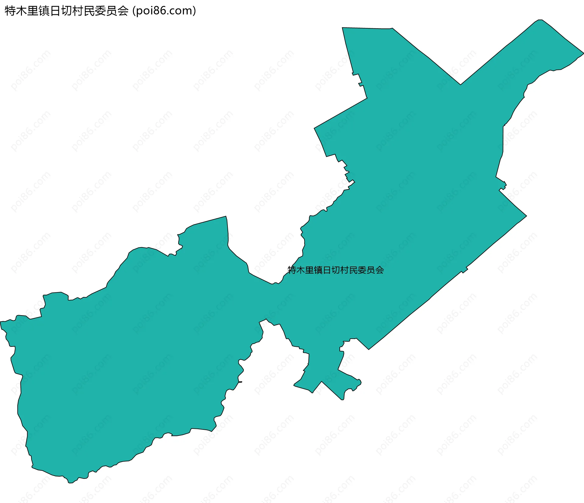 特木里镇日切村民委员会边界地图