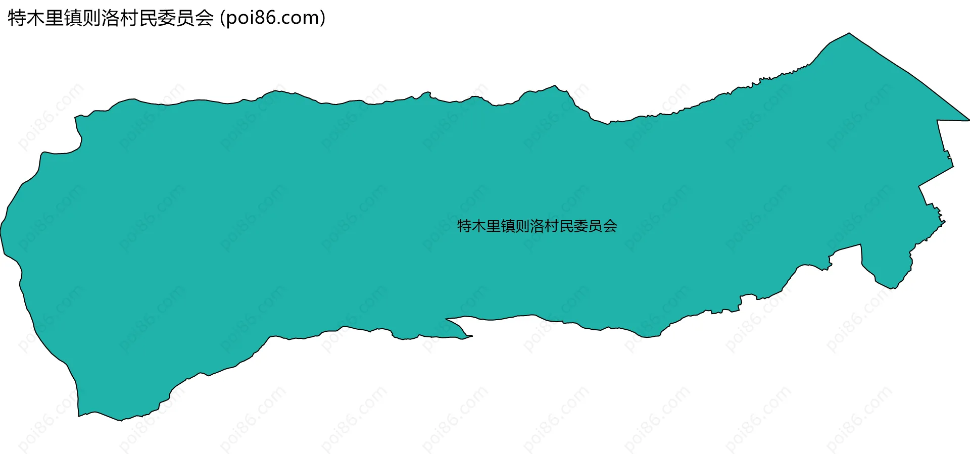 特木里镇则洛村民委员会边界地图