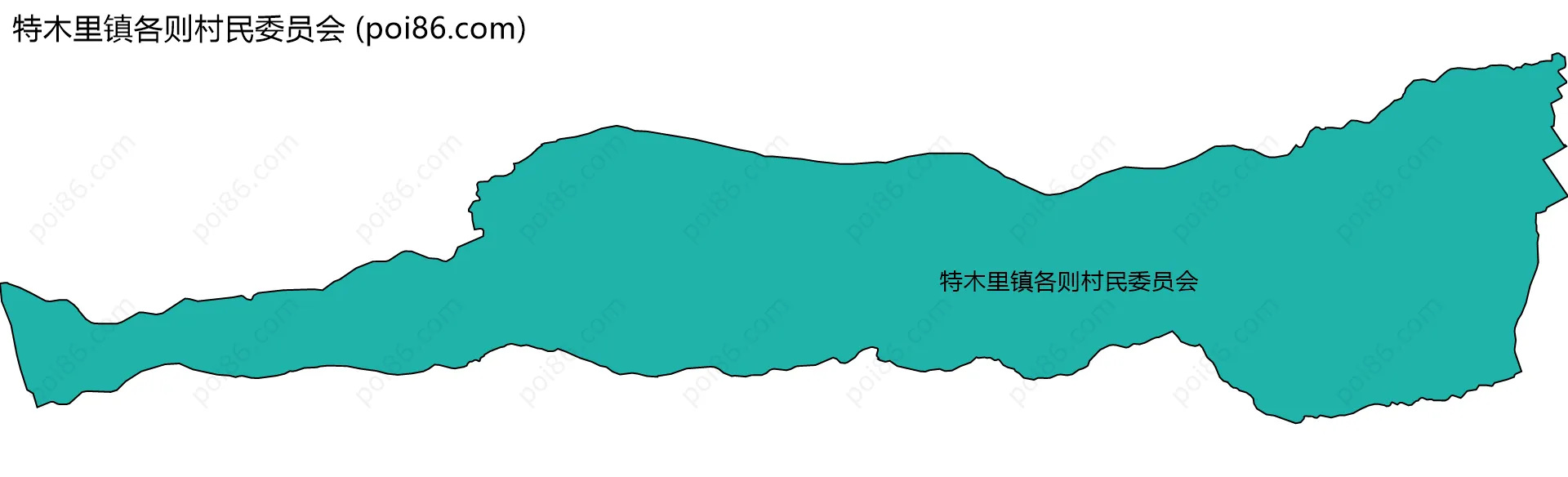 特木里镇各则村民委员会边界地图