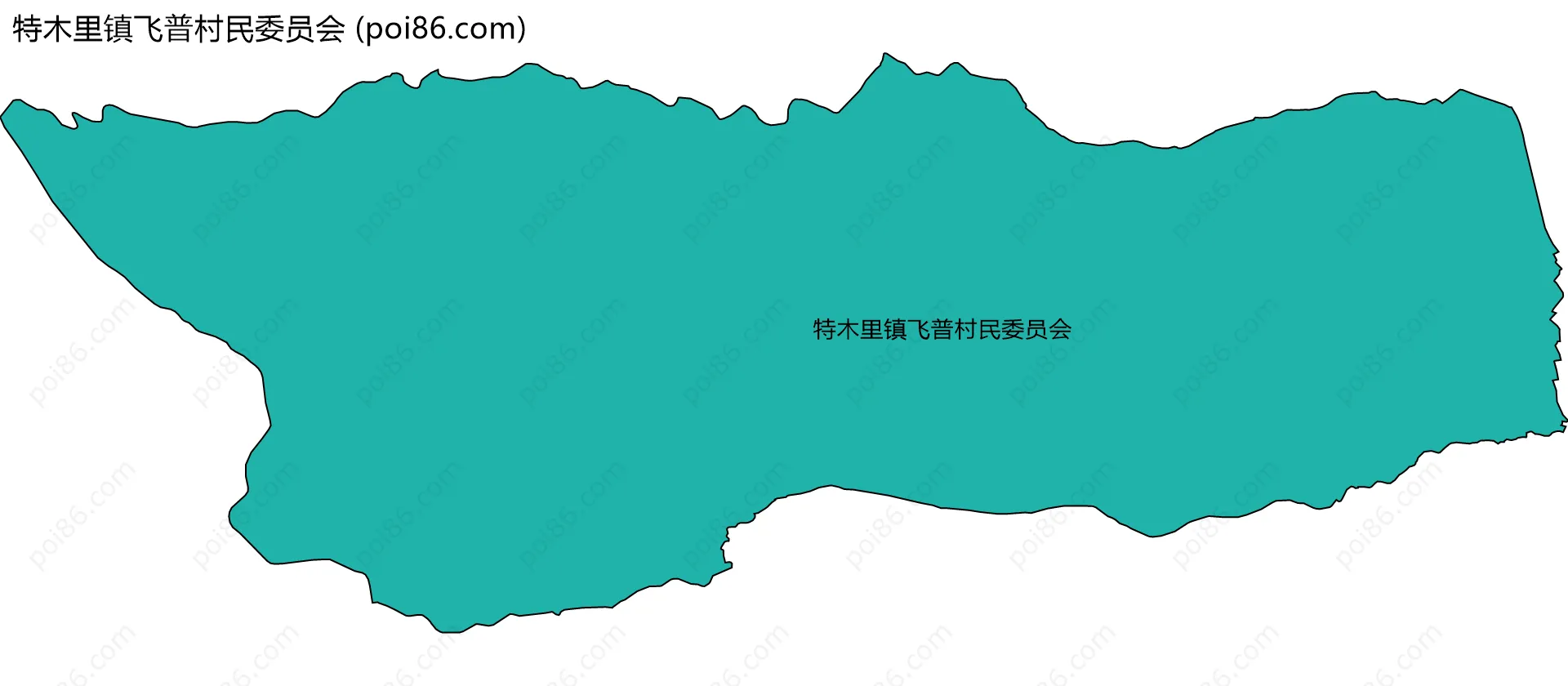 特木里镇飞普村民委员会边界地图