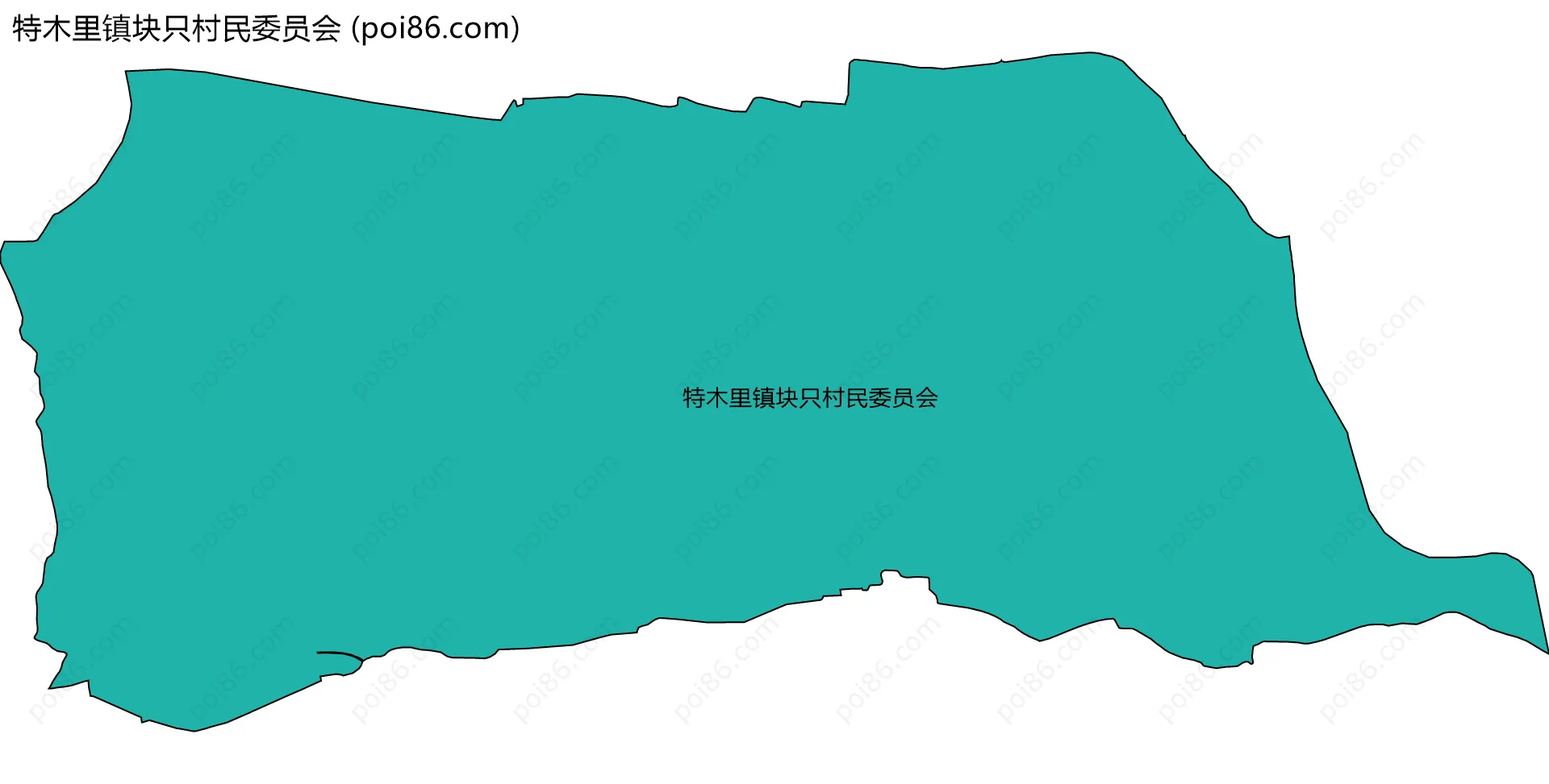 特木里镇块只村民委员会边界地图