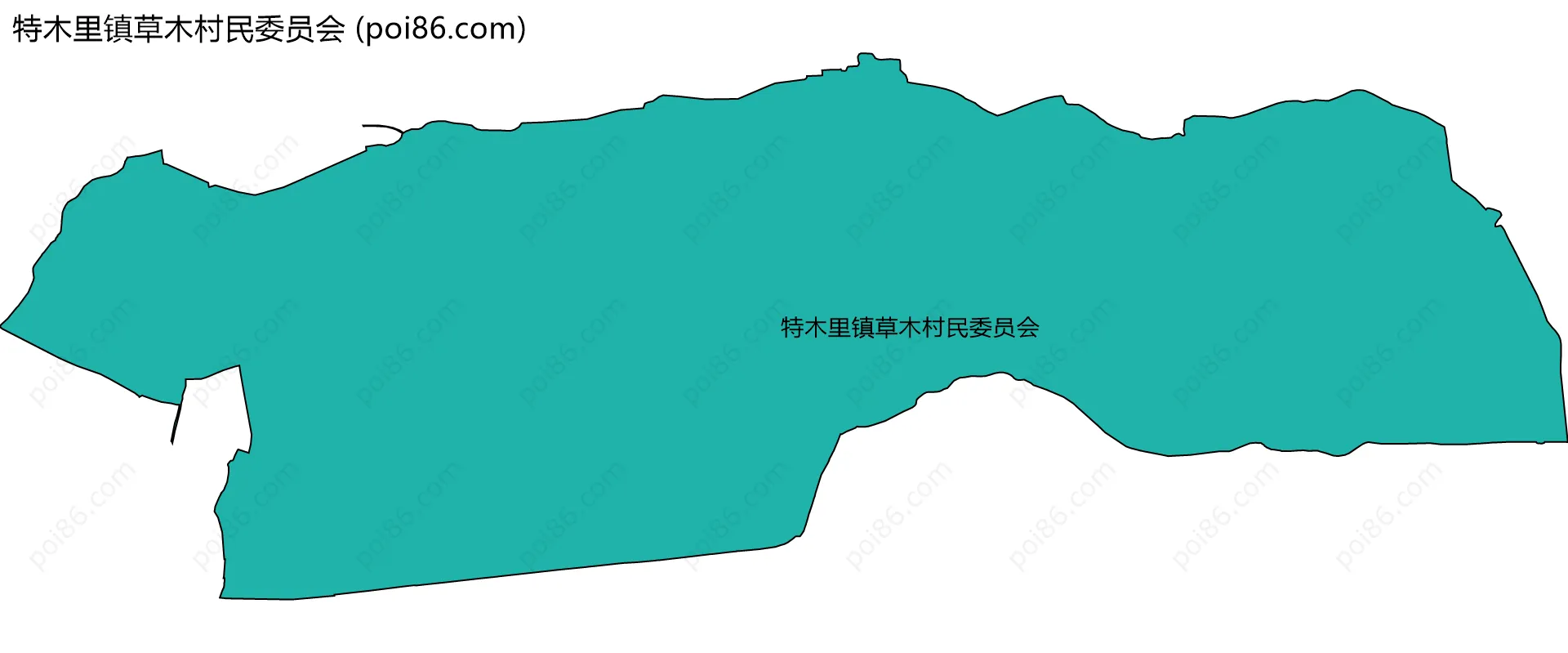 特木里镇草木村民委员会边界地图