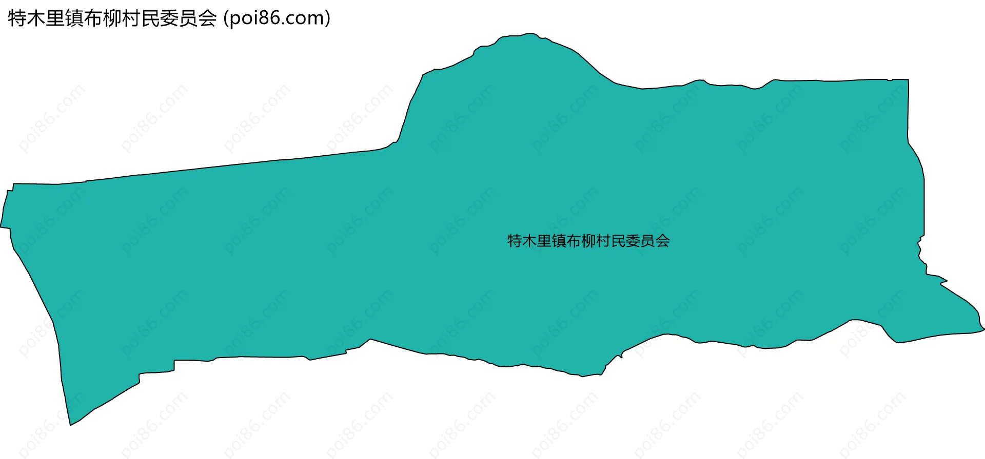 特木里镇布柳村民委员会边界地图