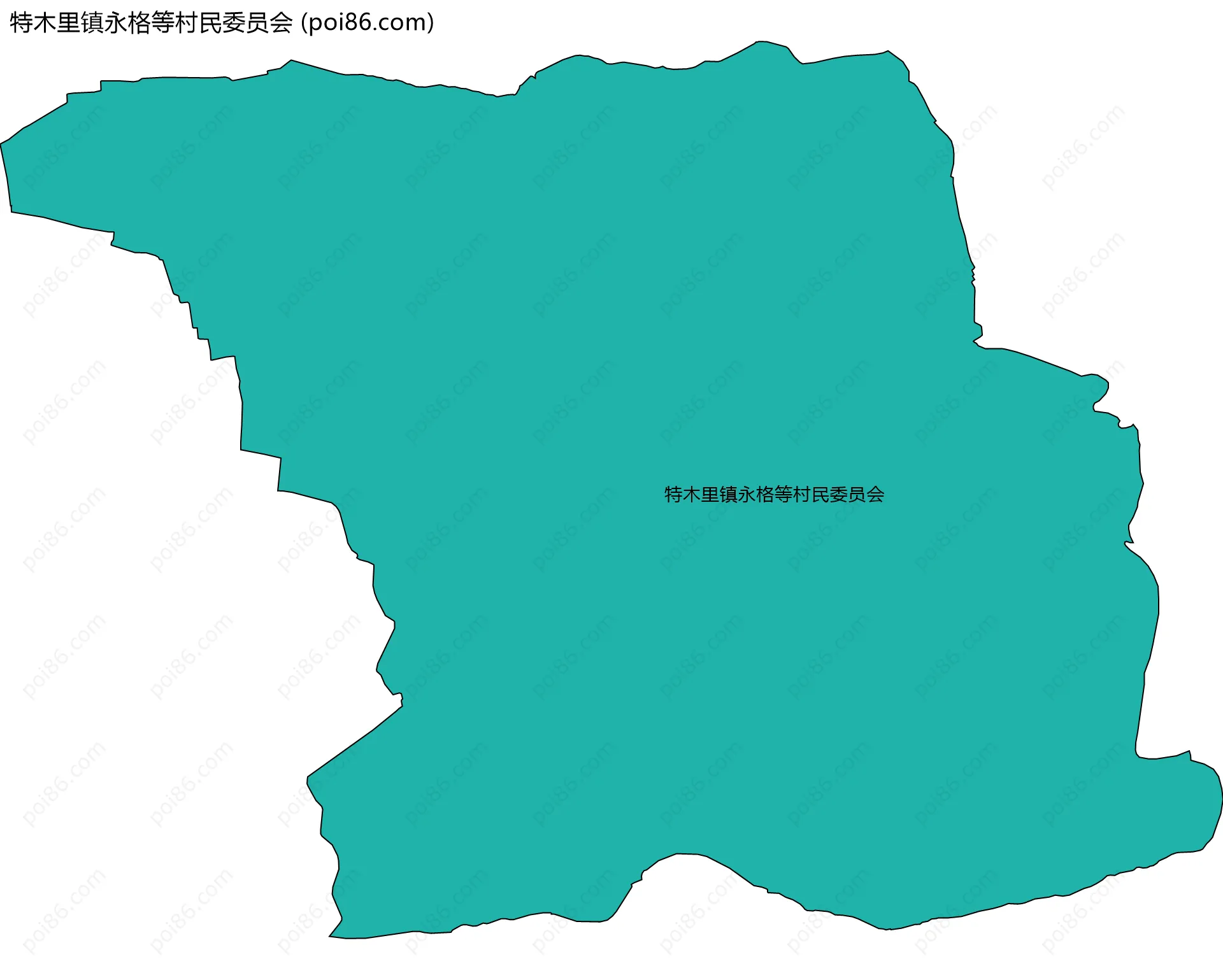 特木里镇永格等村民委员会边界地图