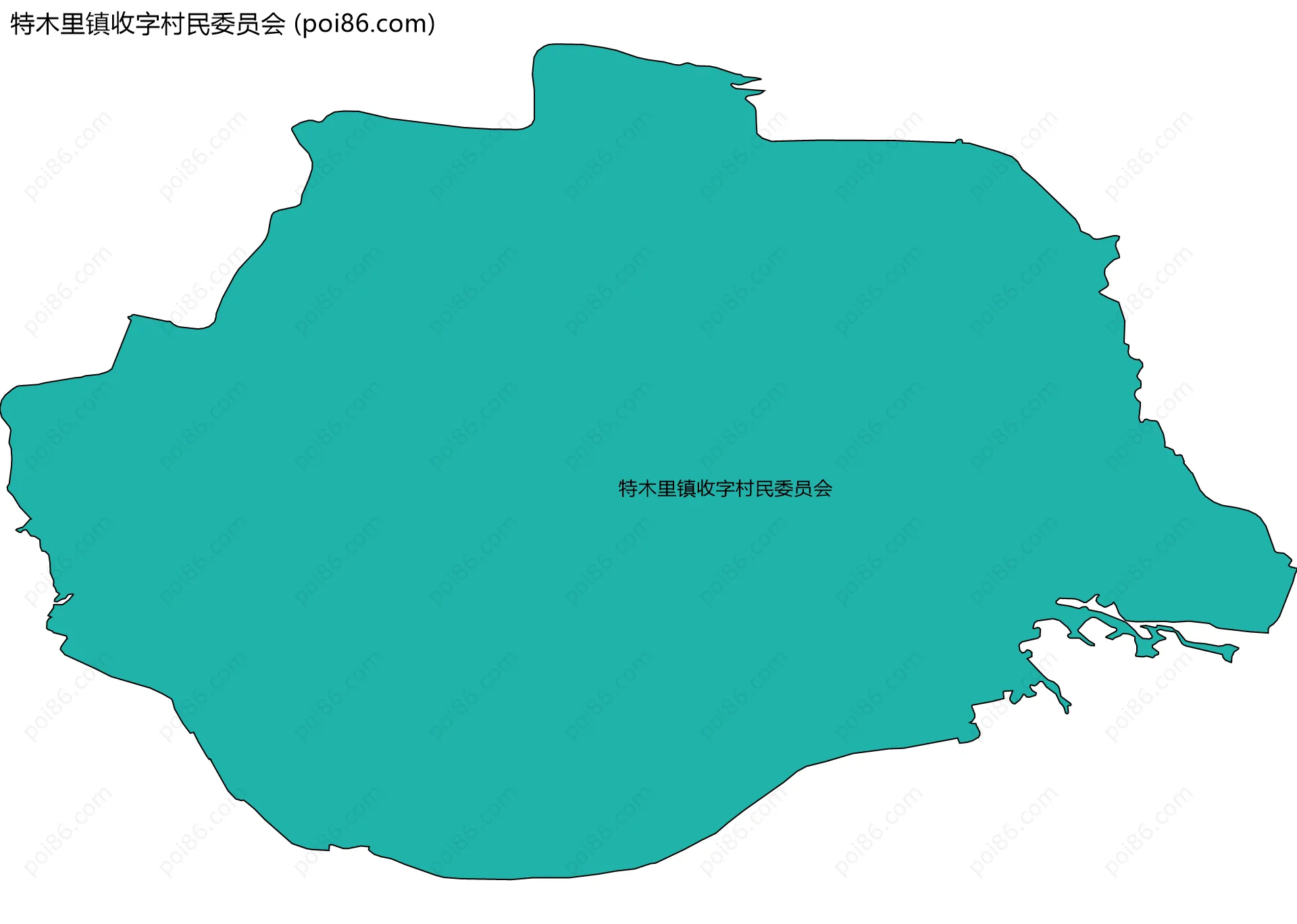特木里镇收字村民委员会边界地图