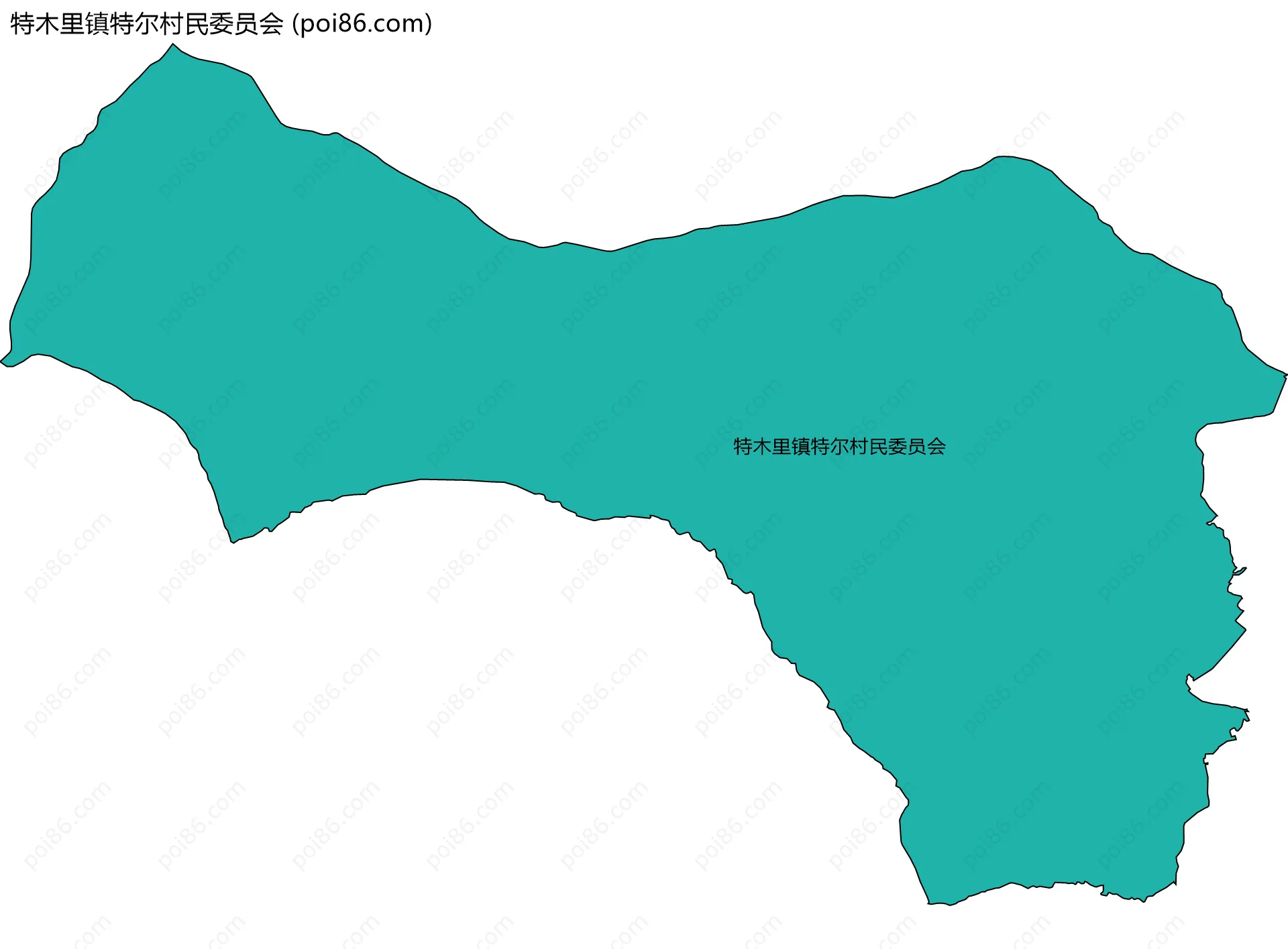 特木里镇特尔村民委员会边界地图