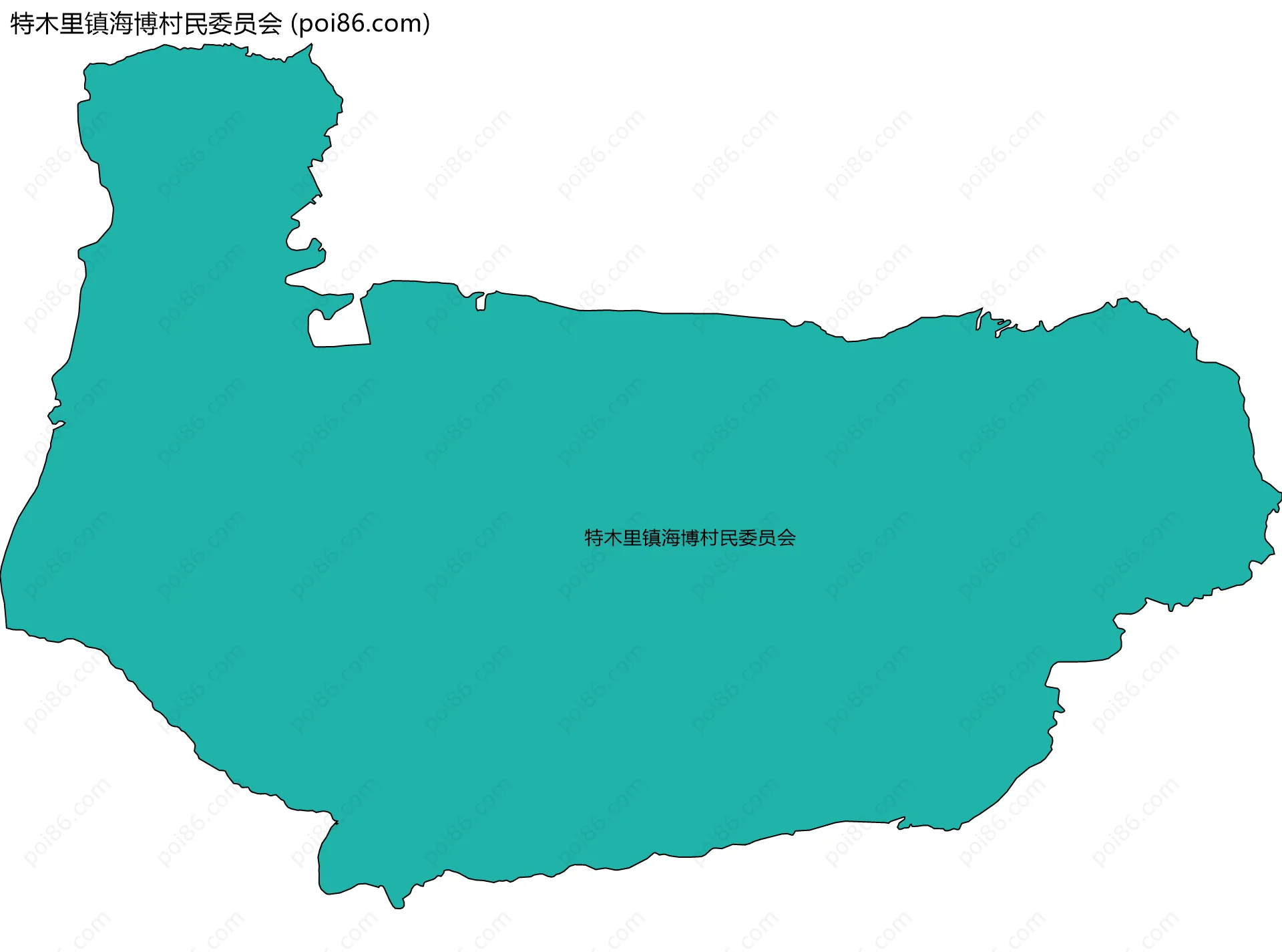 特木里镇海博村民委员会边界地图