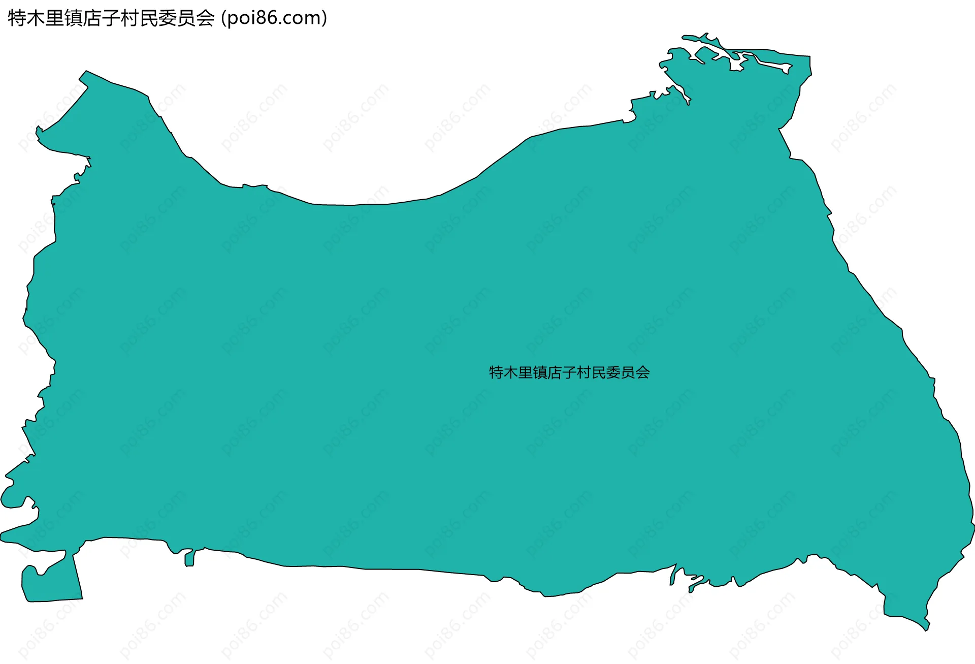 特木里镇店子村民委员会边界地图