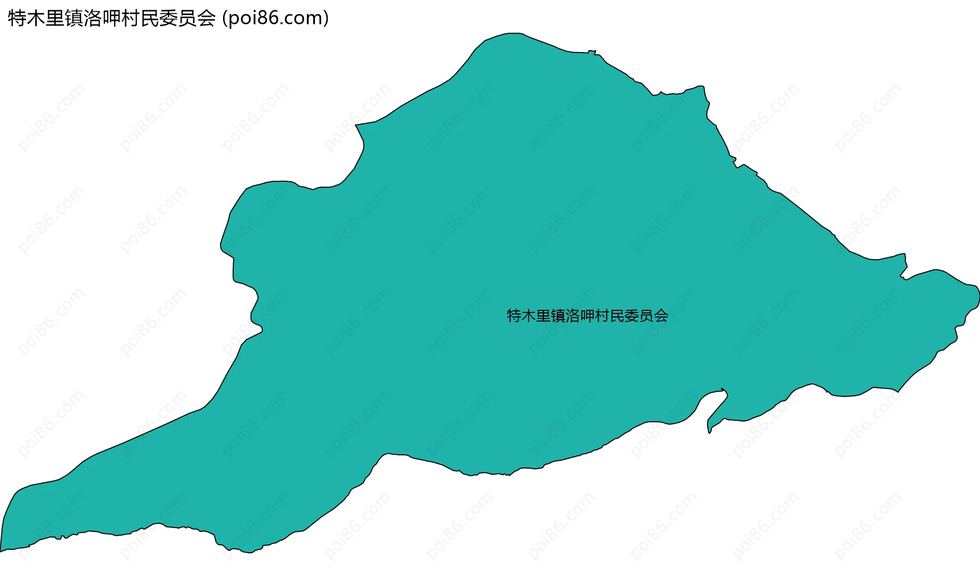 特木里镇洛呷村民委员会边界地图