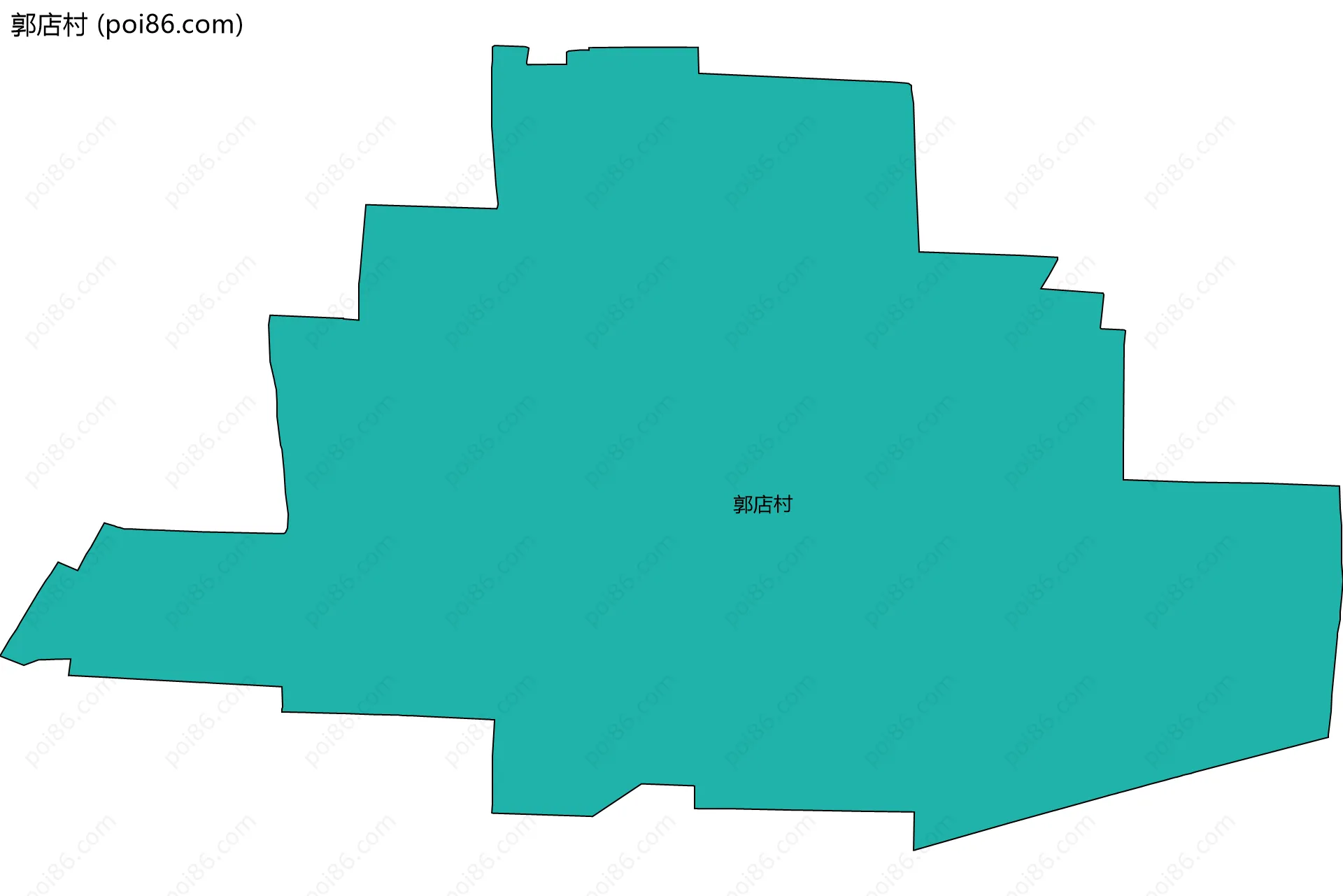 郭店村边界地图