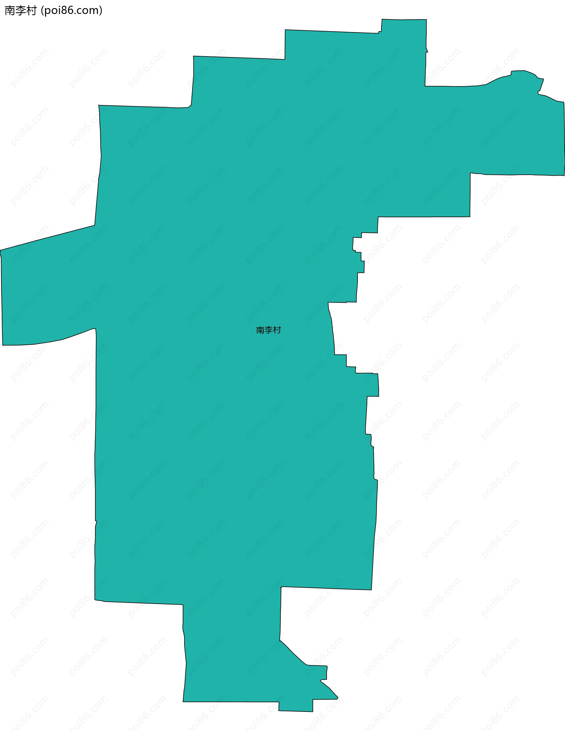 南李村边界地图