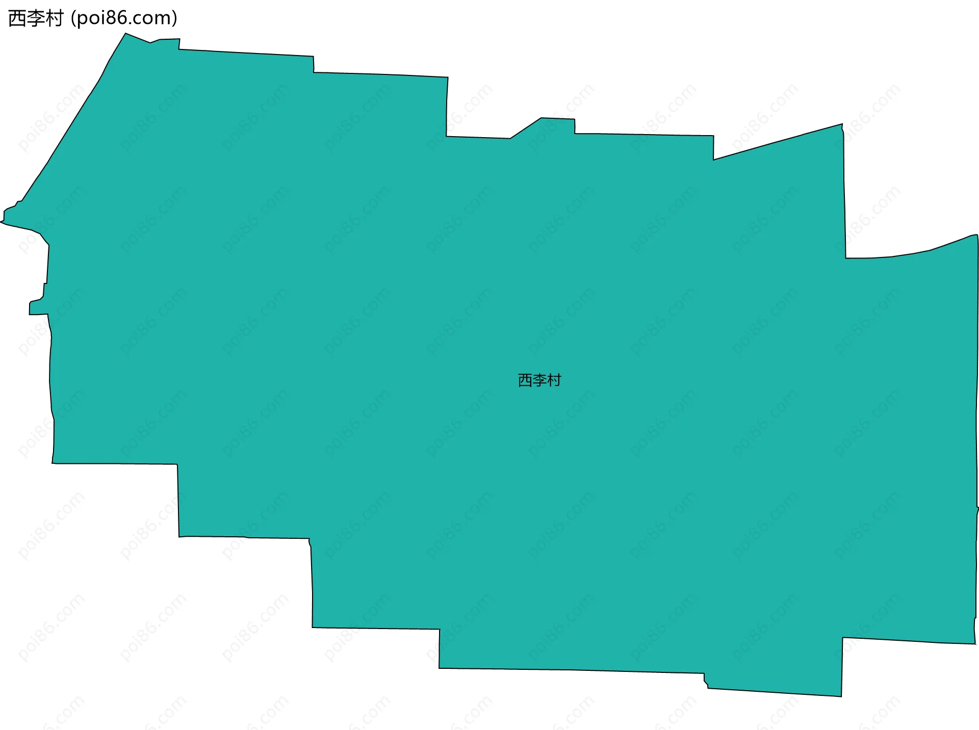 西李村边界地图