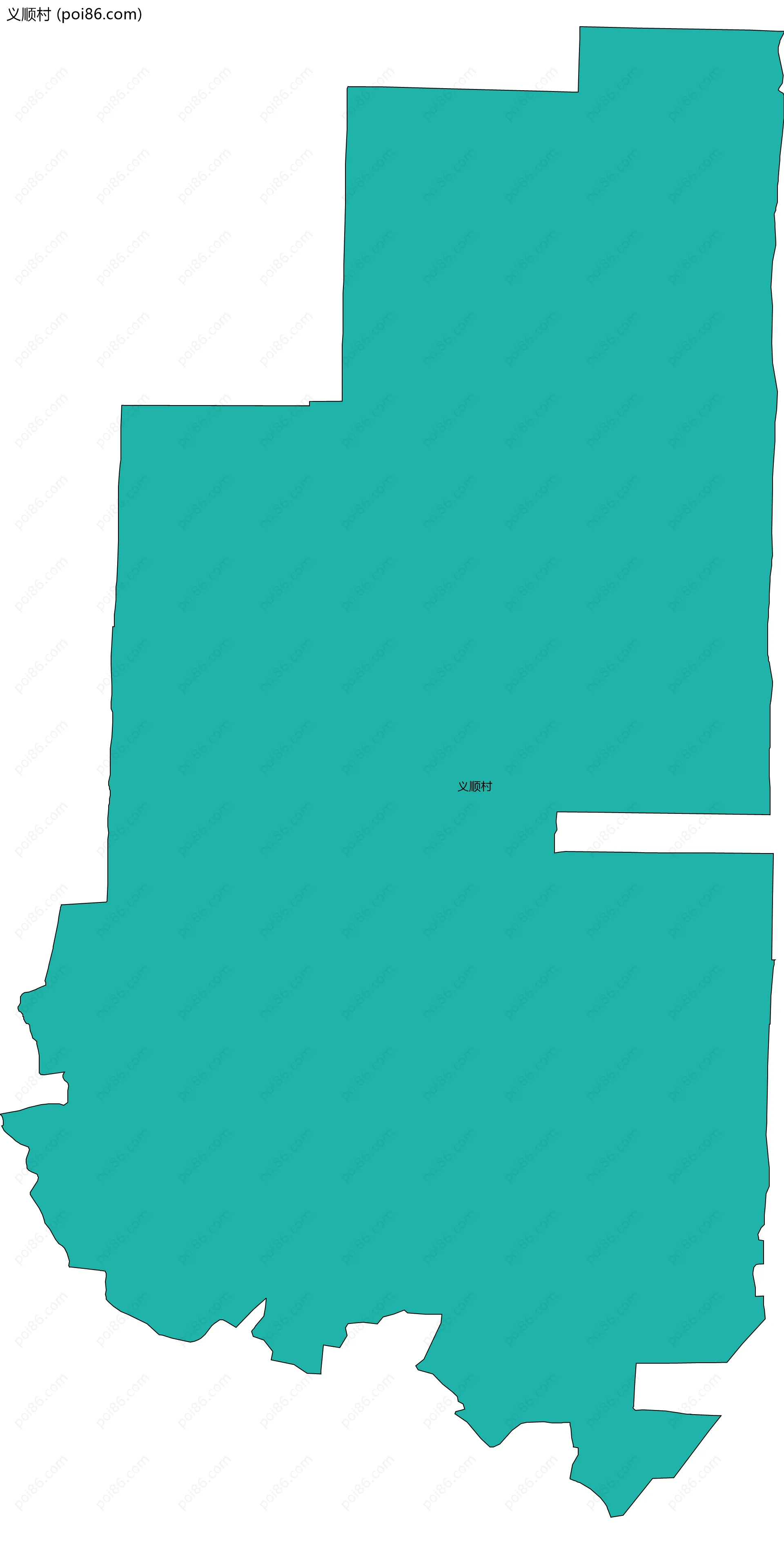 义顺村边界地图