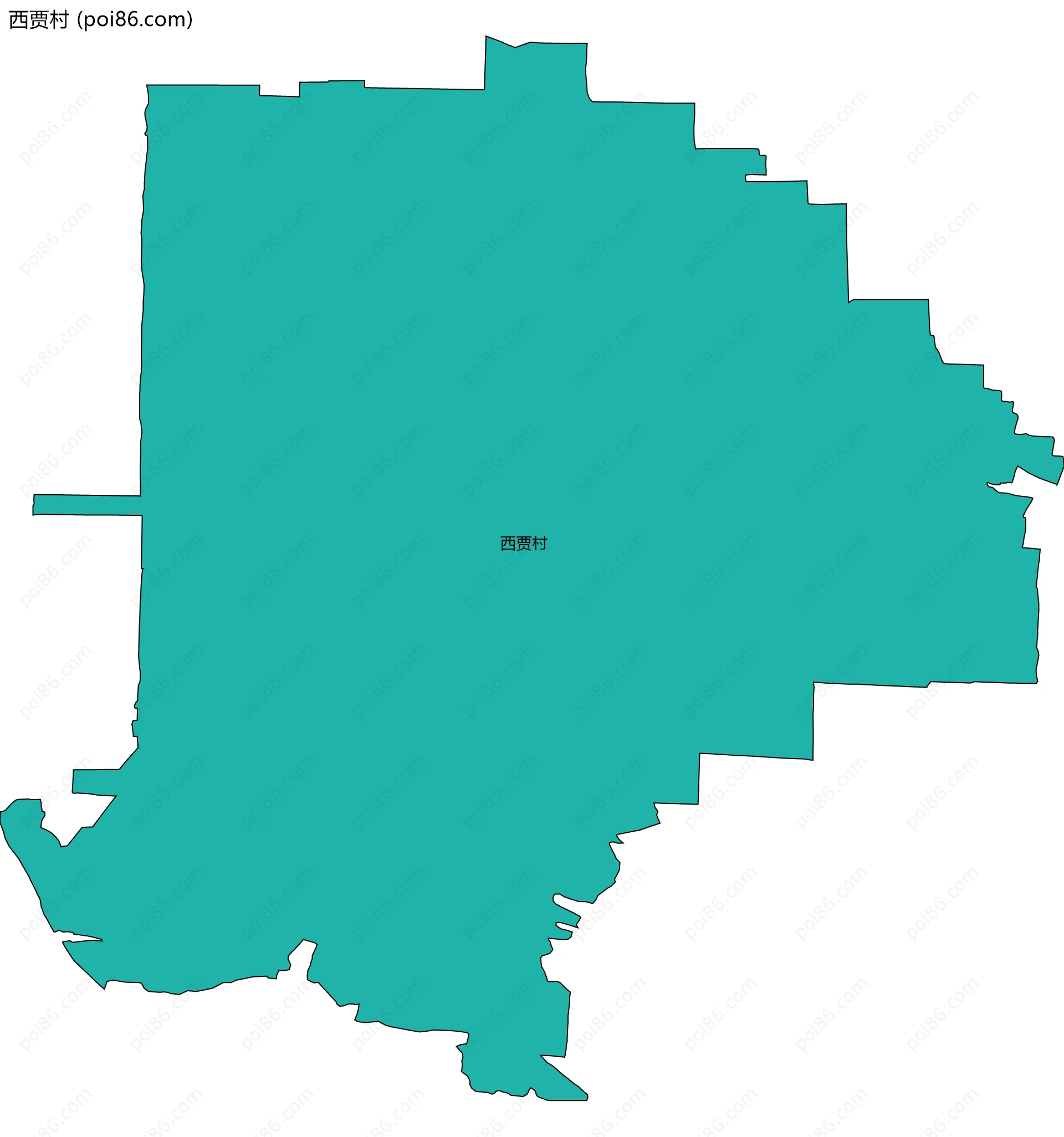 西贾村边界地图