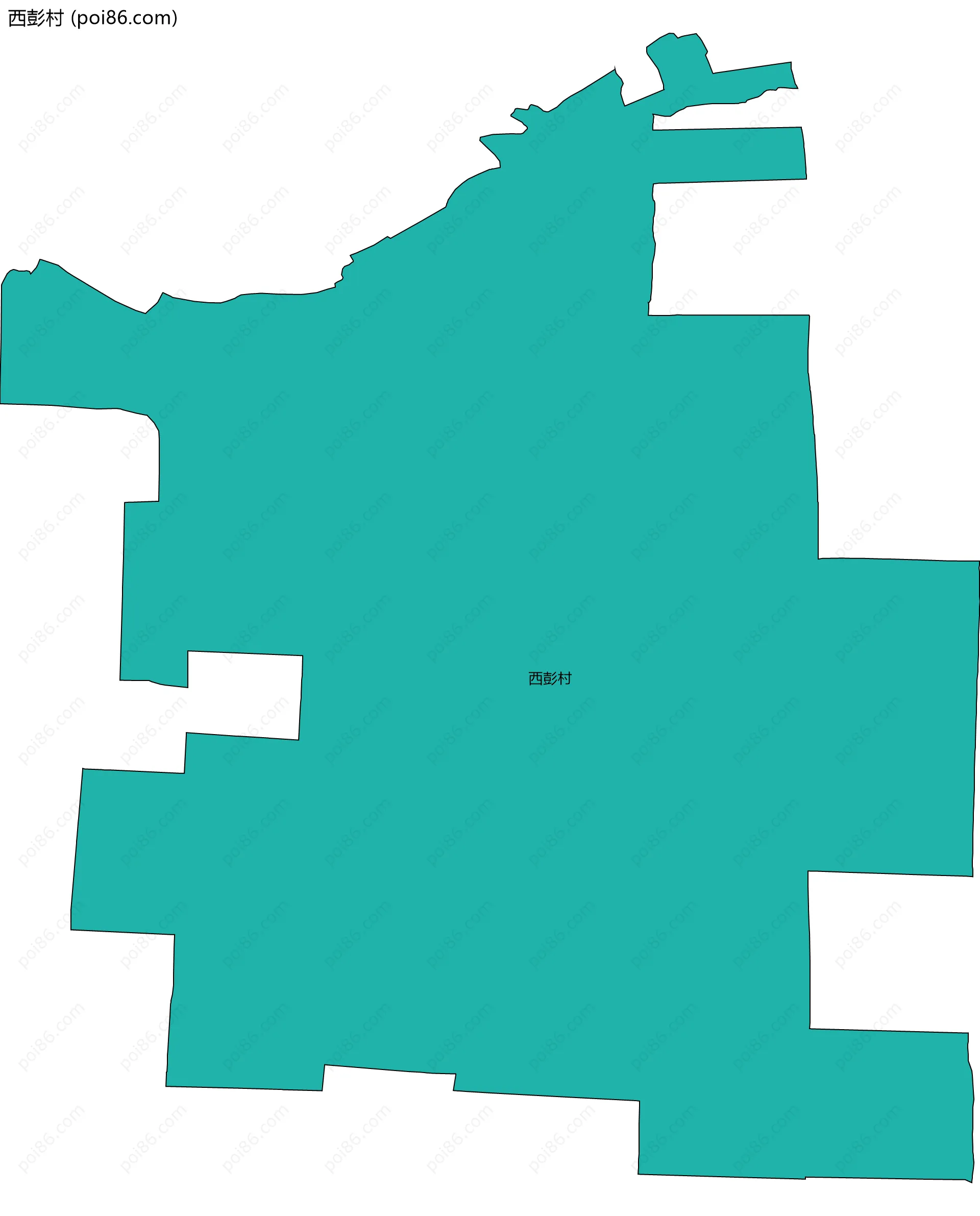 西彭村边界地图
