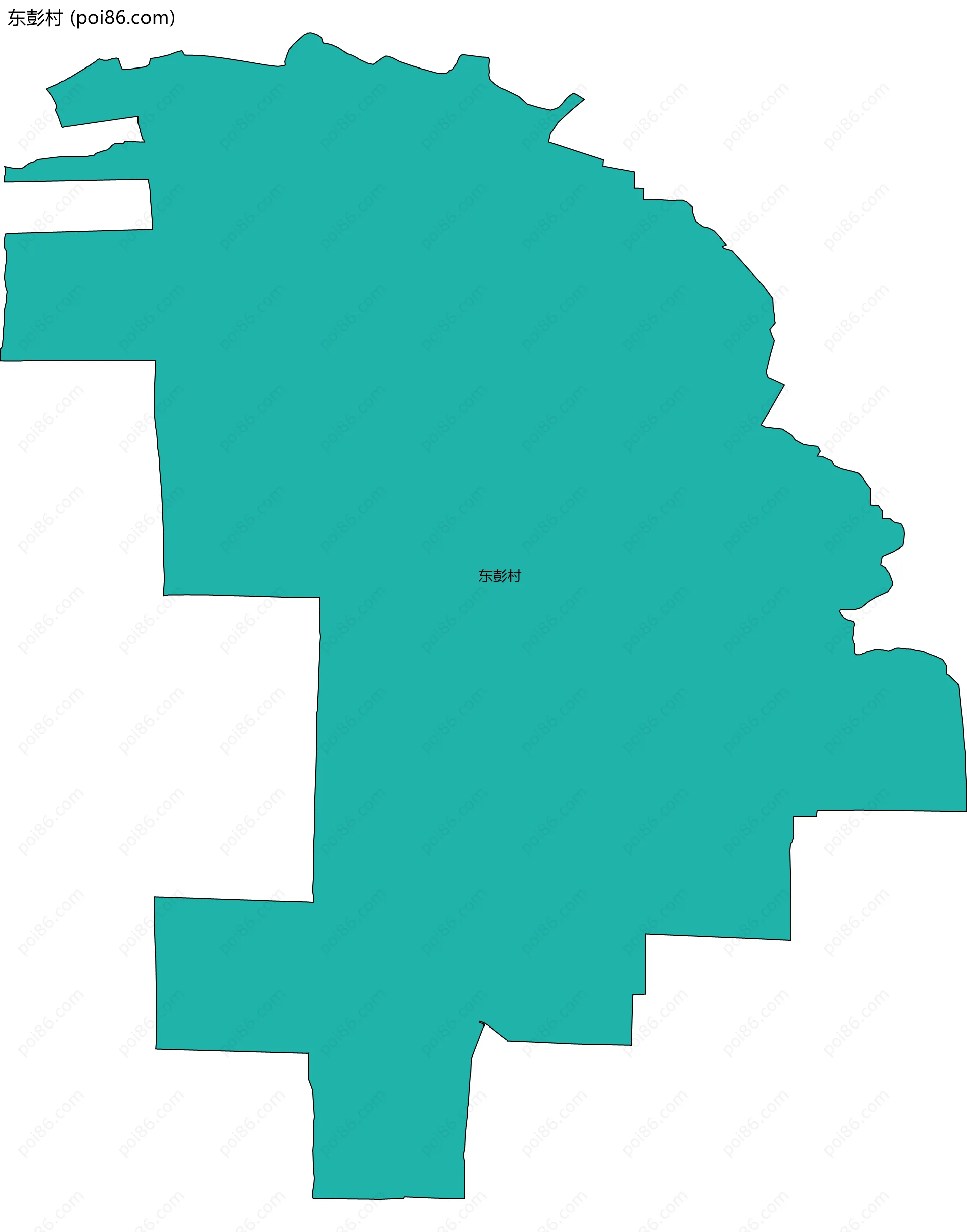 东彭村边界地图