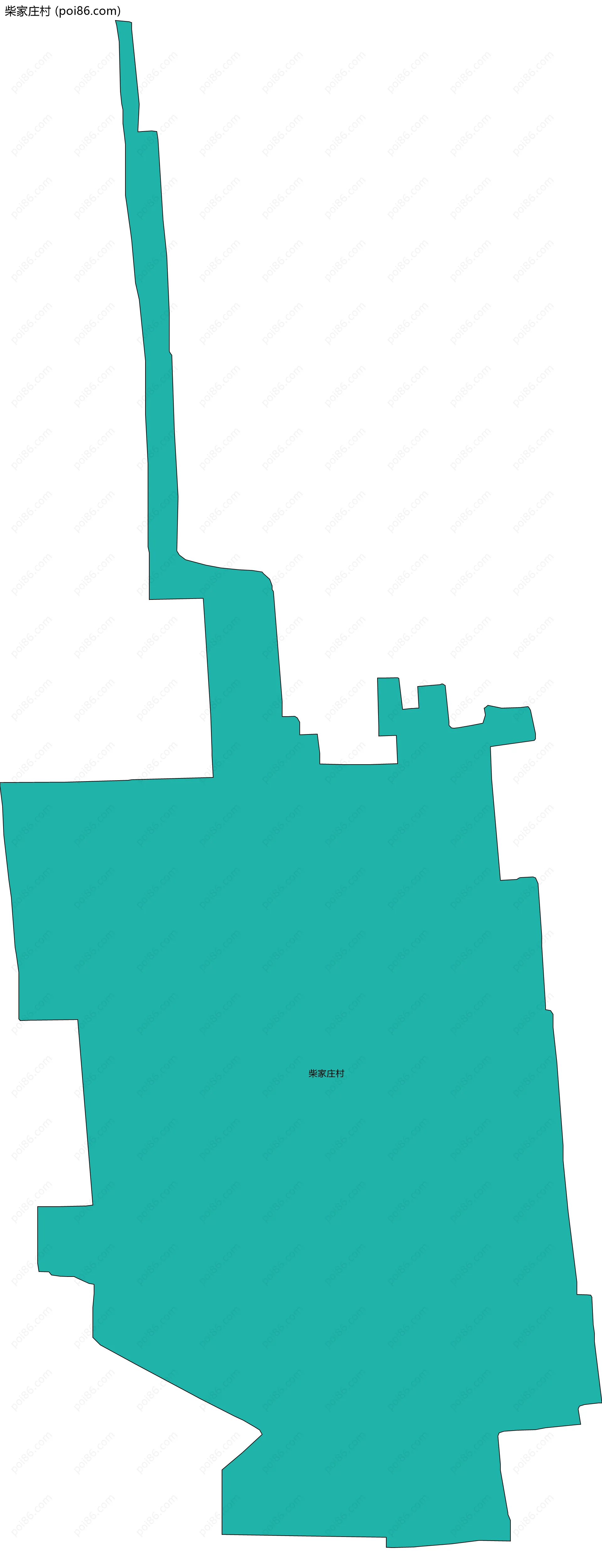 柴家庄村边界地图