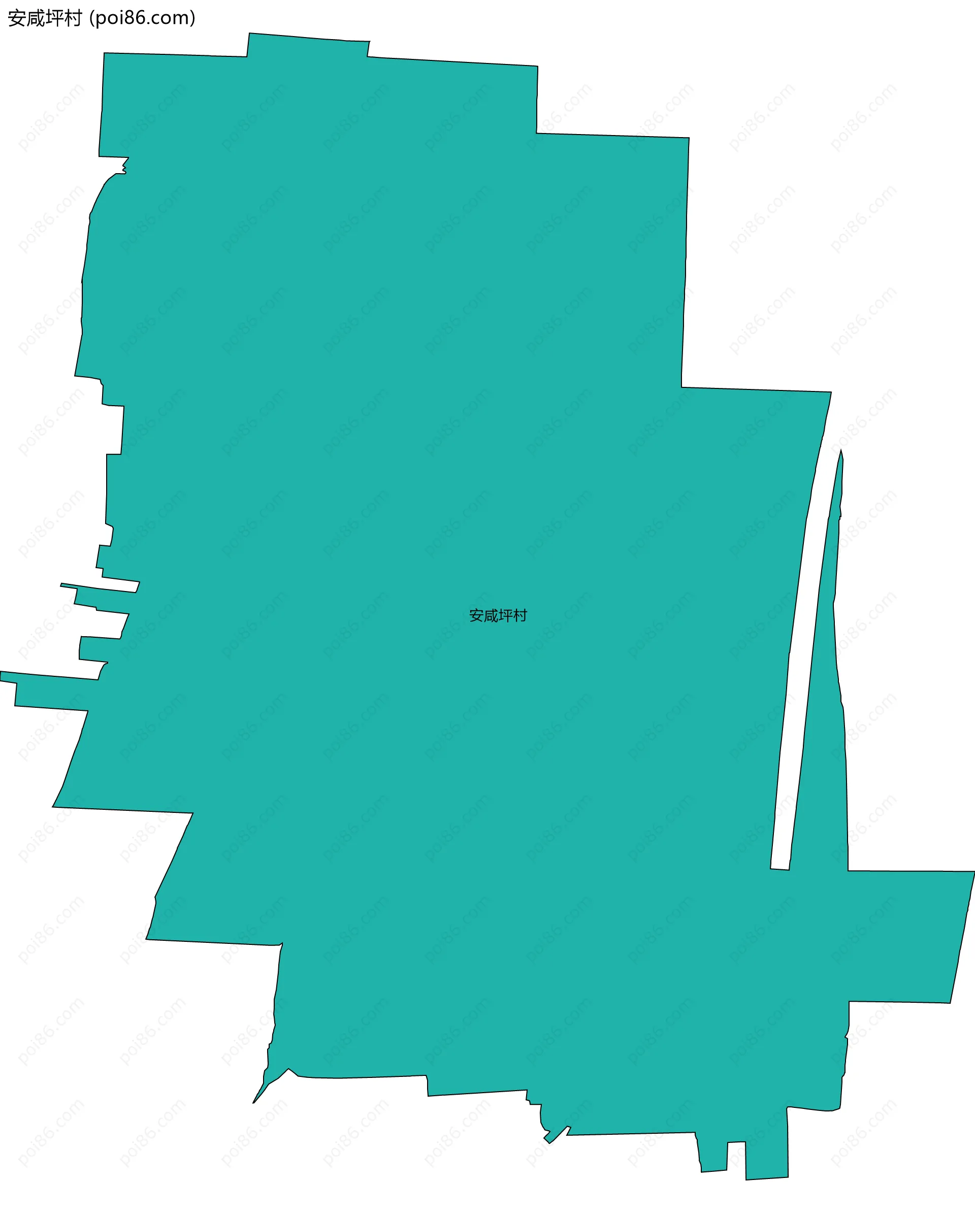 安咸坪村边界地图