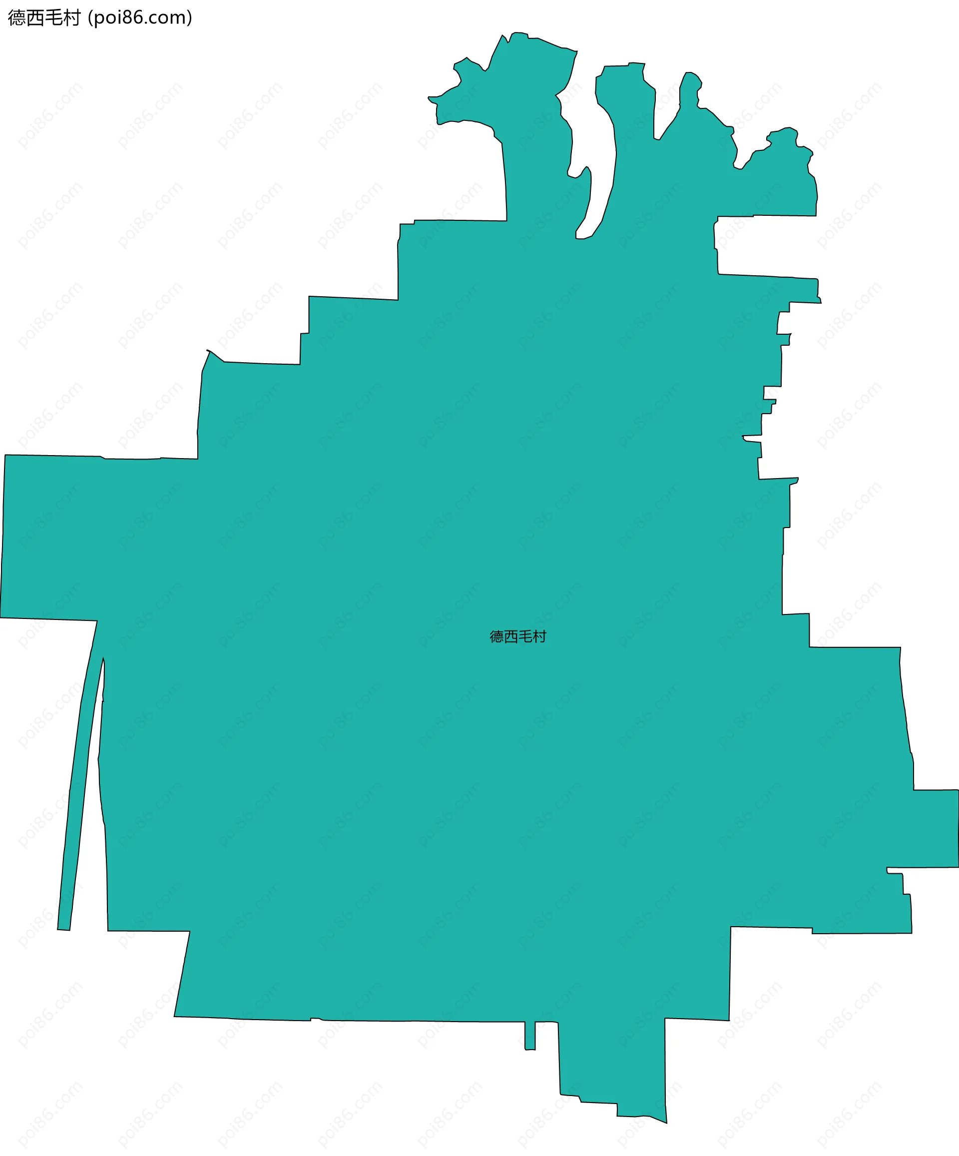 德西毛村边界地图