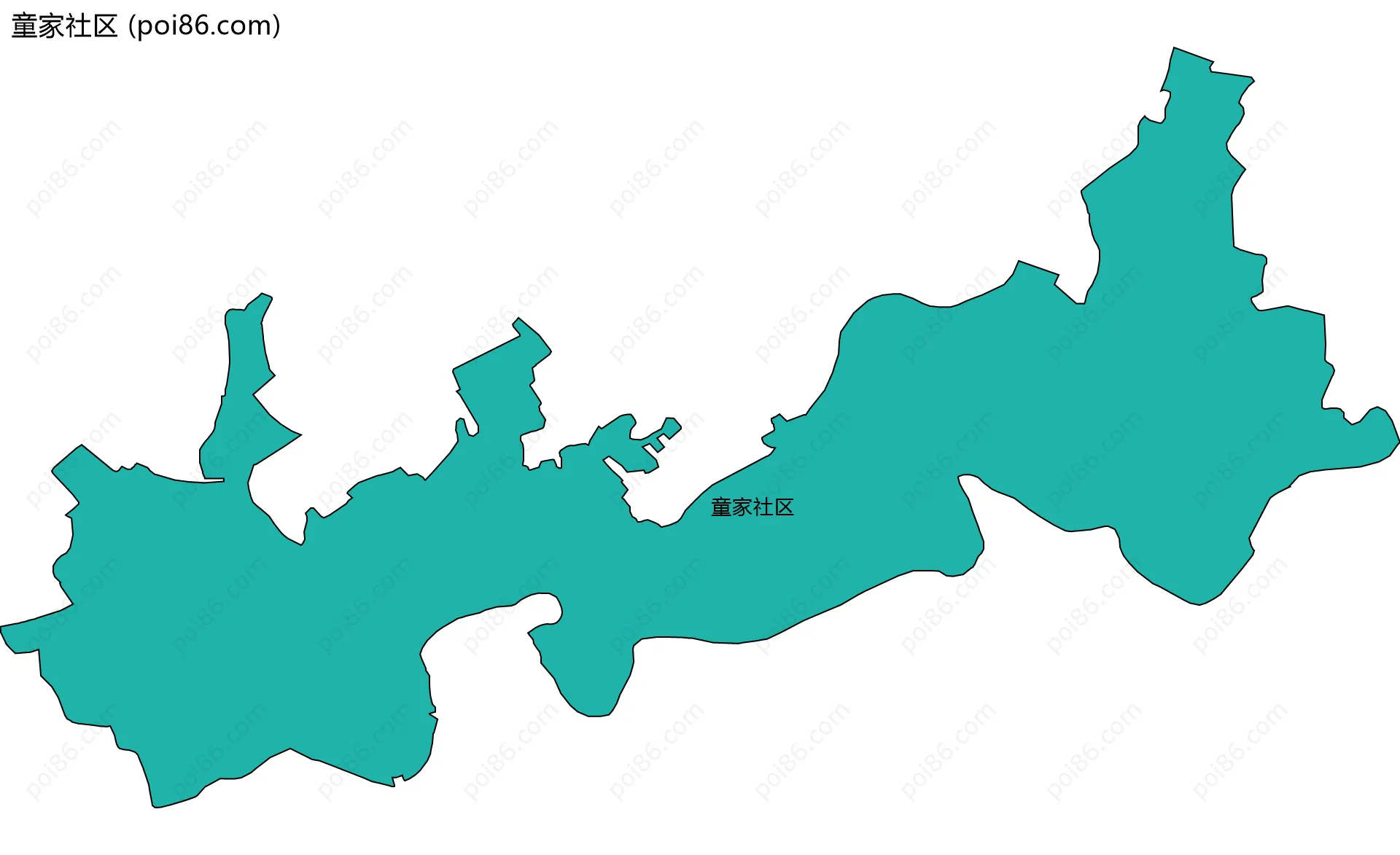 童家社区边界地图