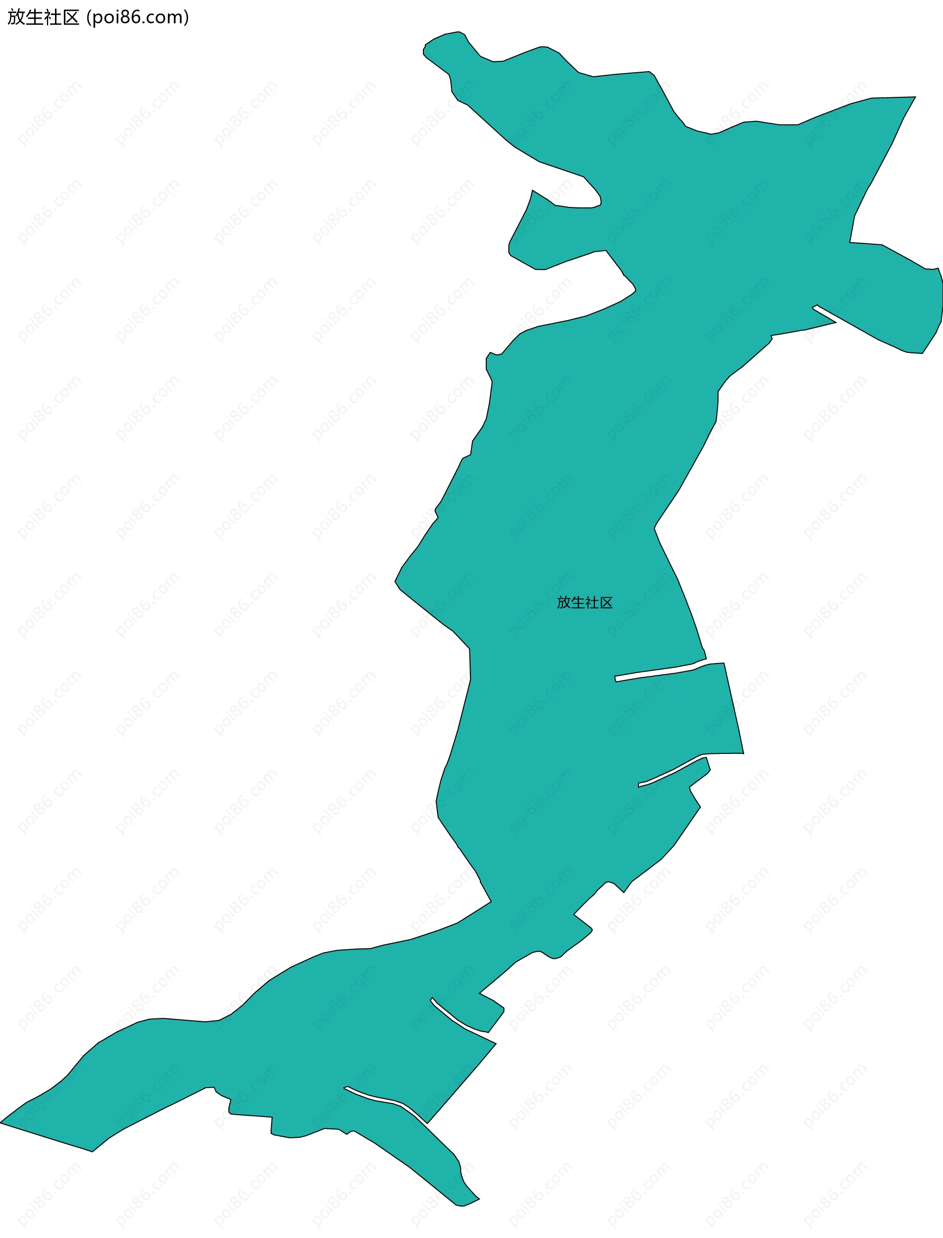 放生社区边界地图