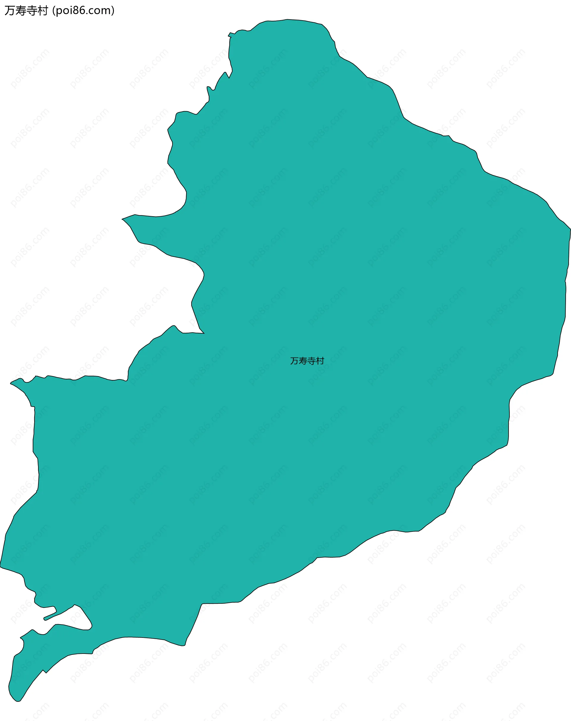 万寿寺村边界地图