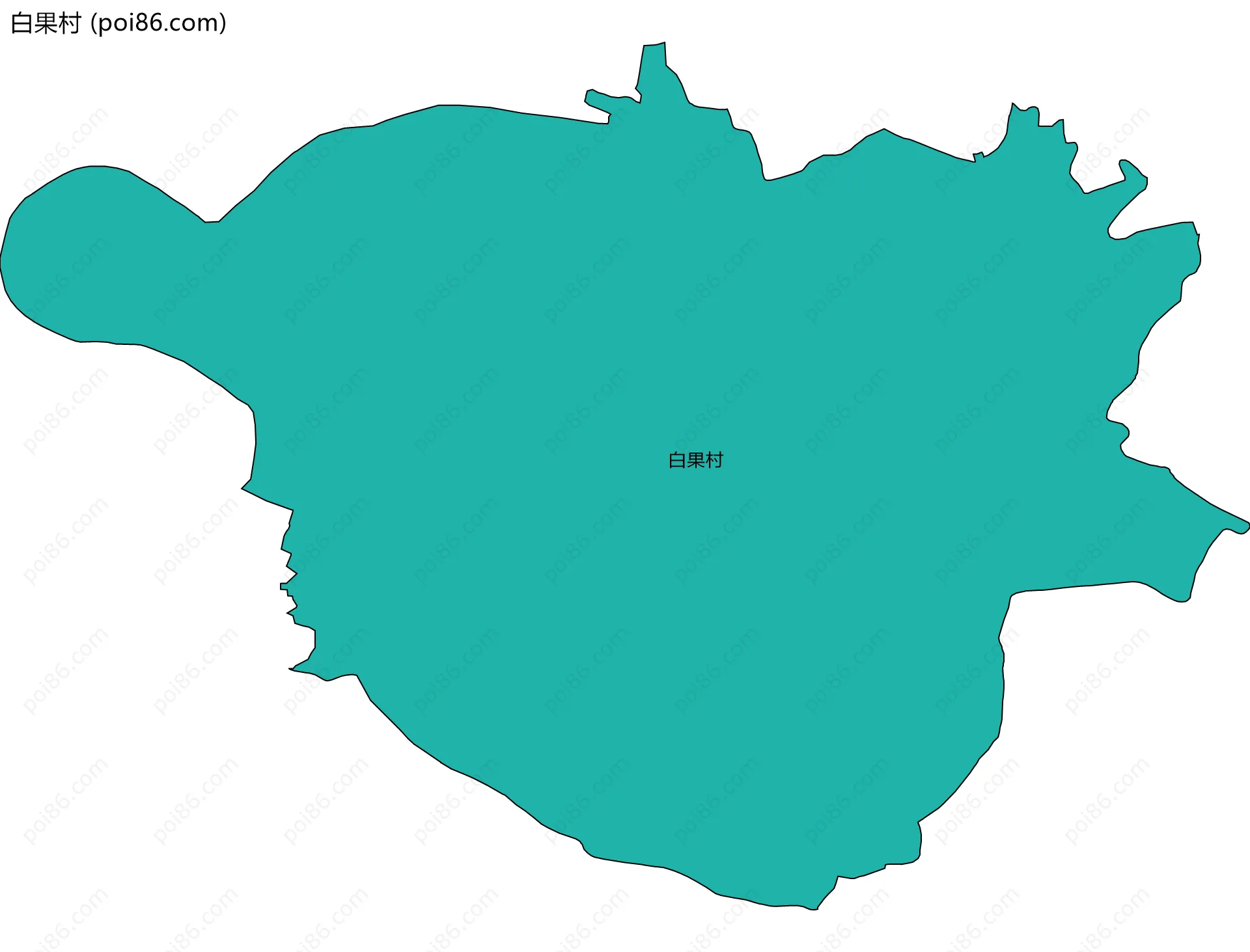白果村边界地图