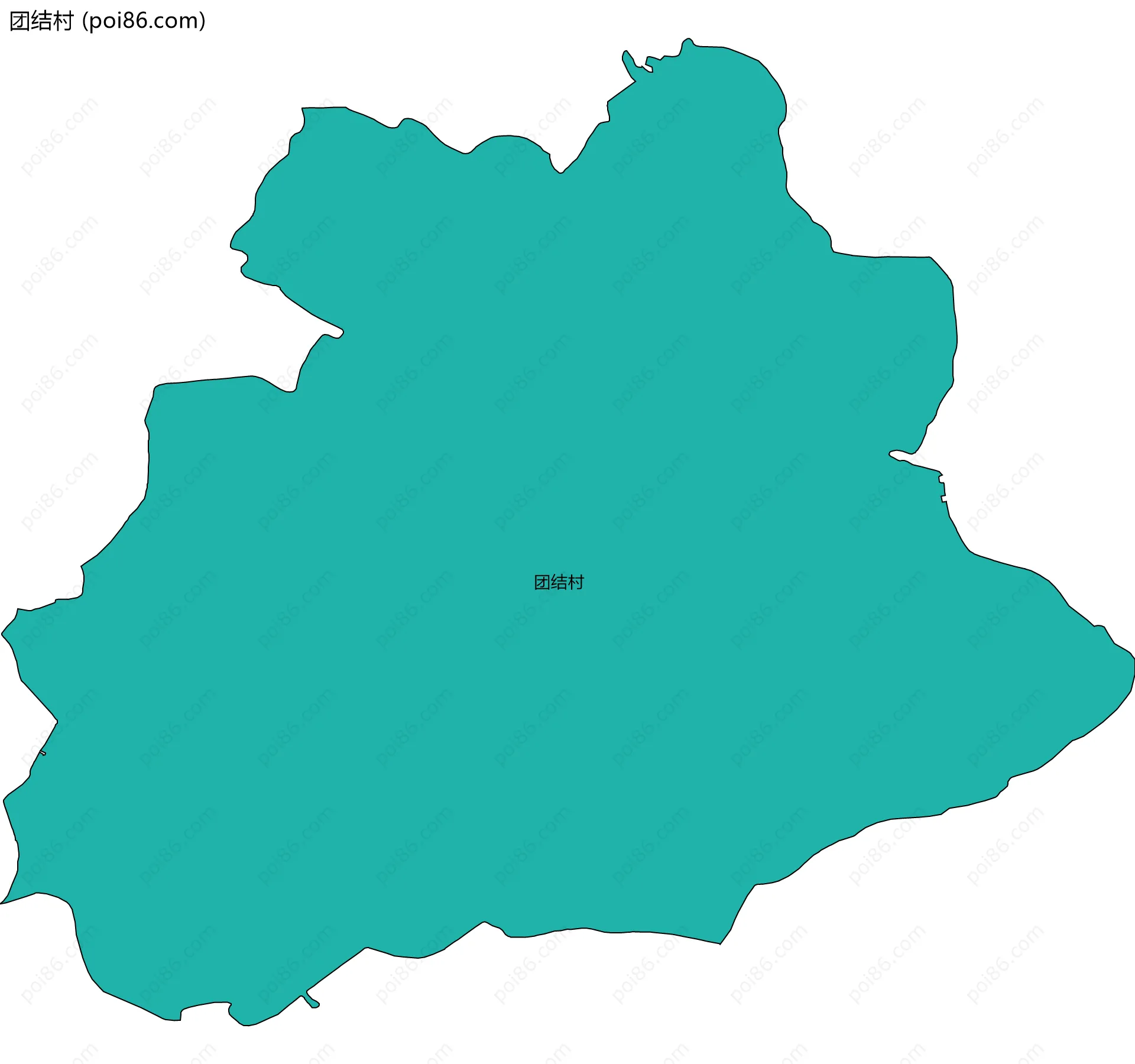 团结村边界地图