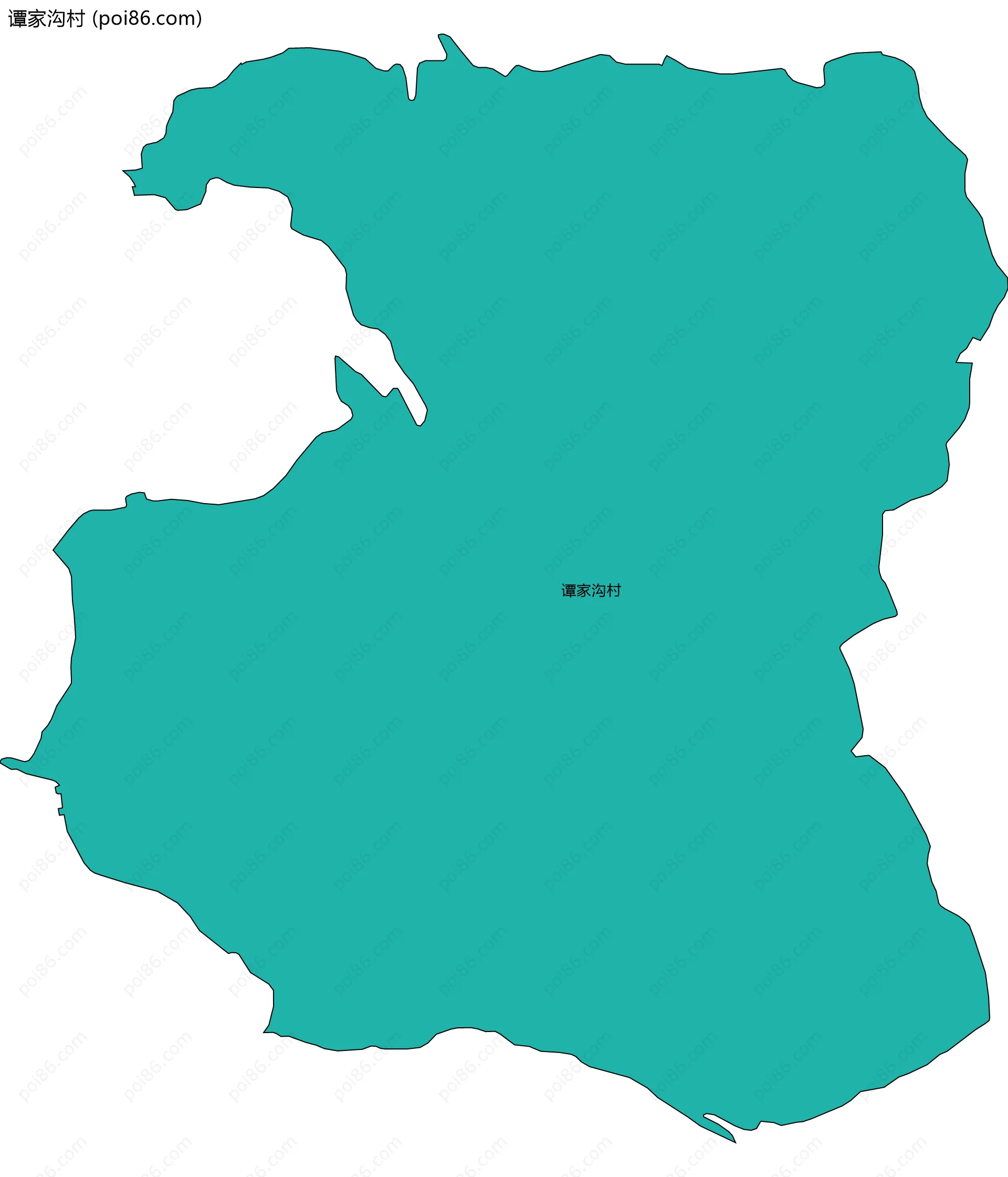谭家沟村边界地图