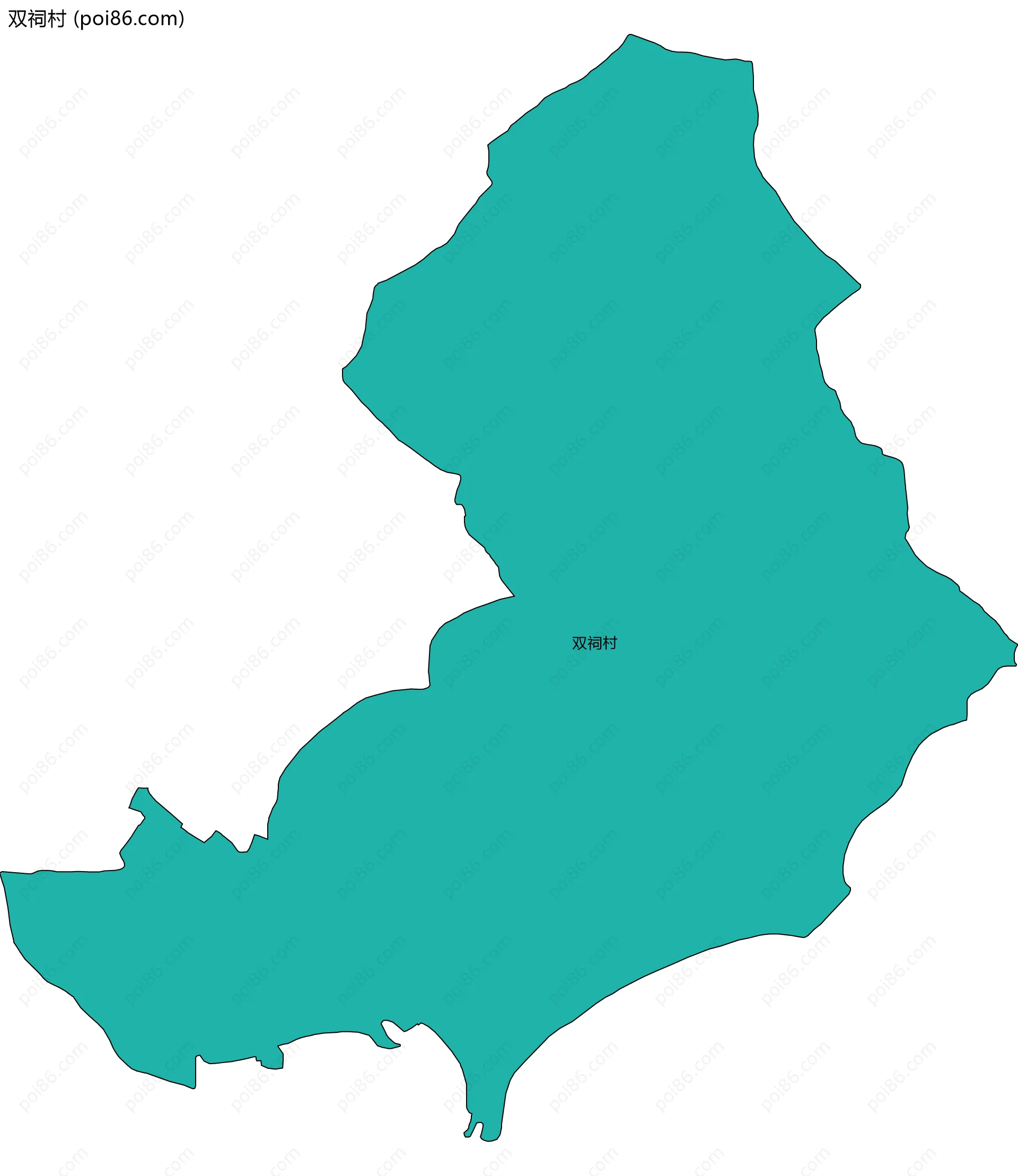 双祠村边界地图