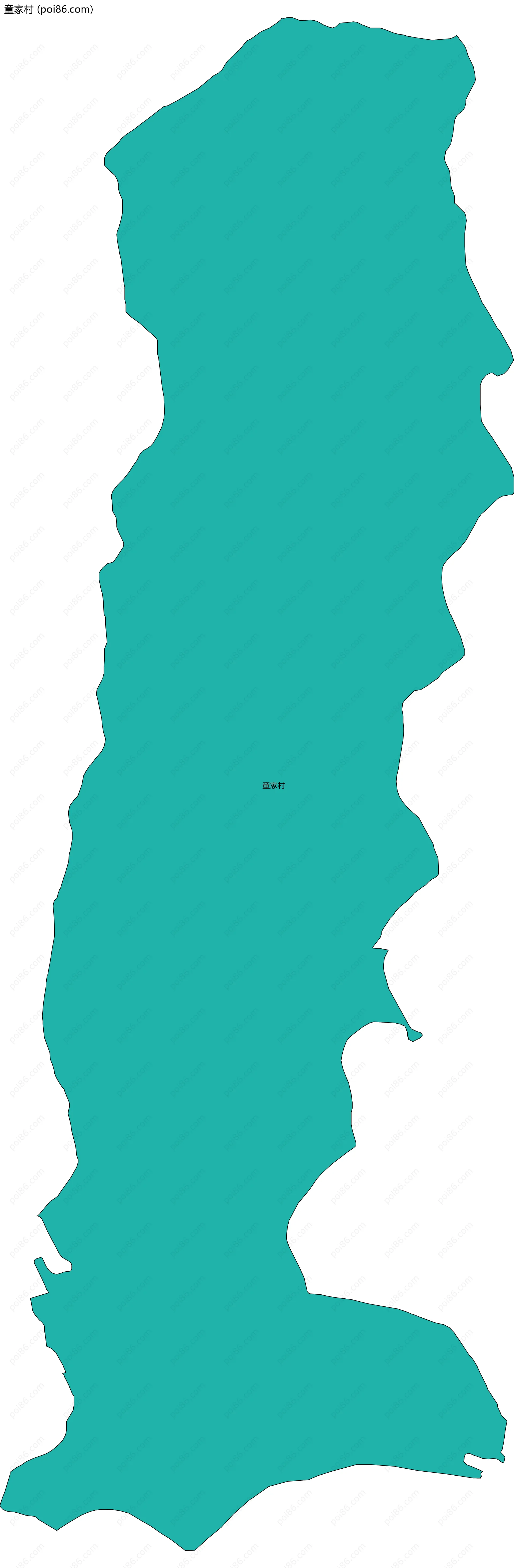 童家村边界地图