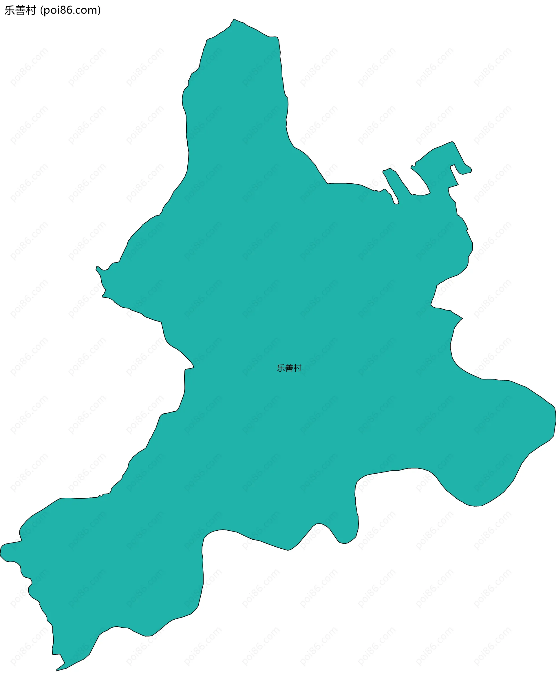 乐善村边界地图