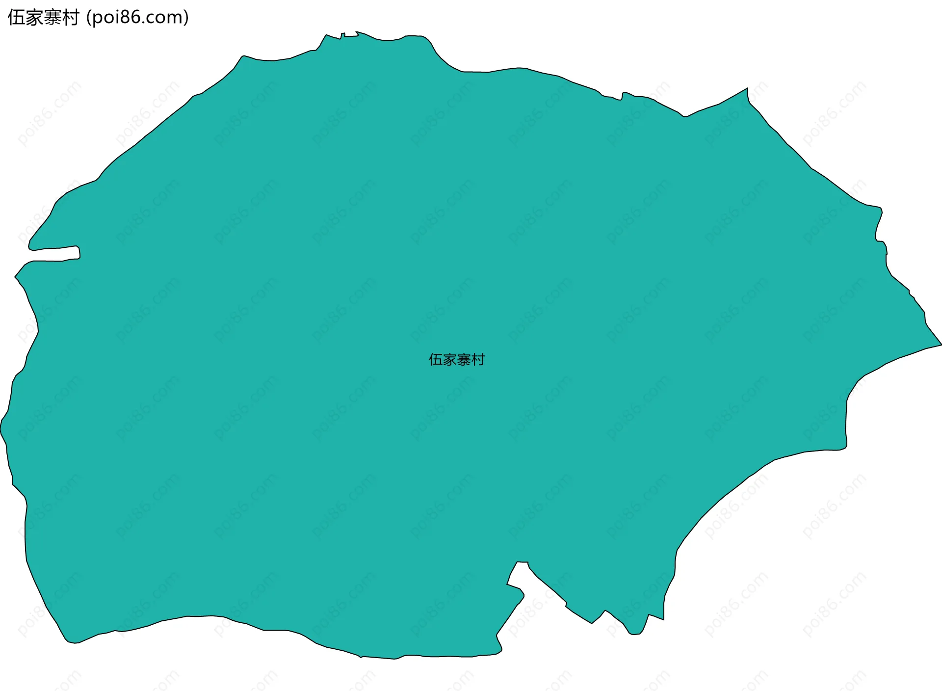 伍家寨村边界地图