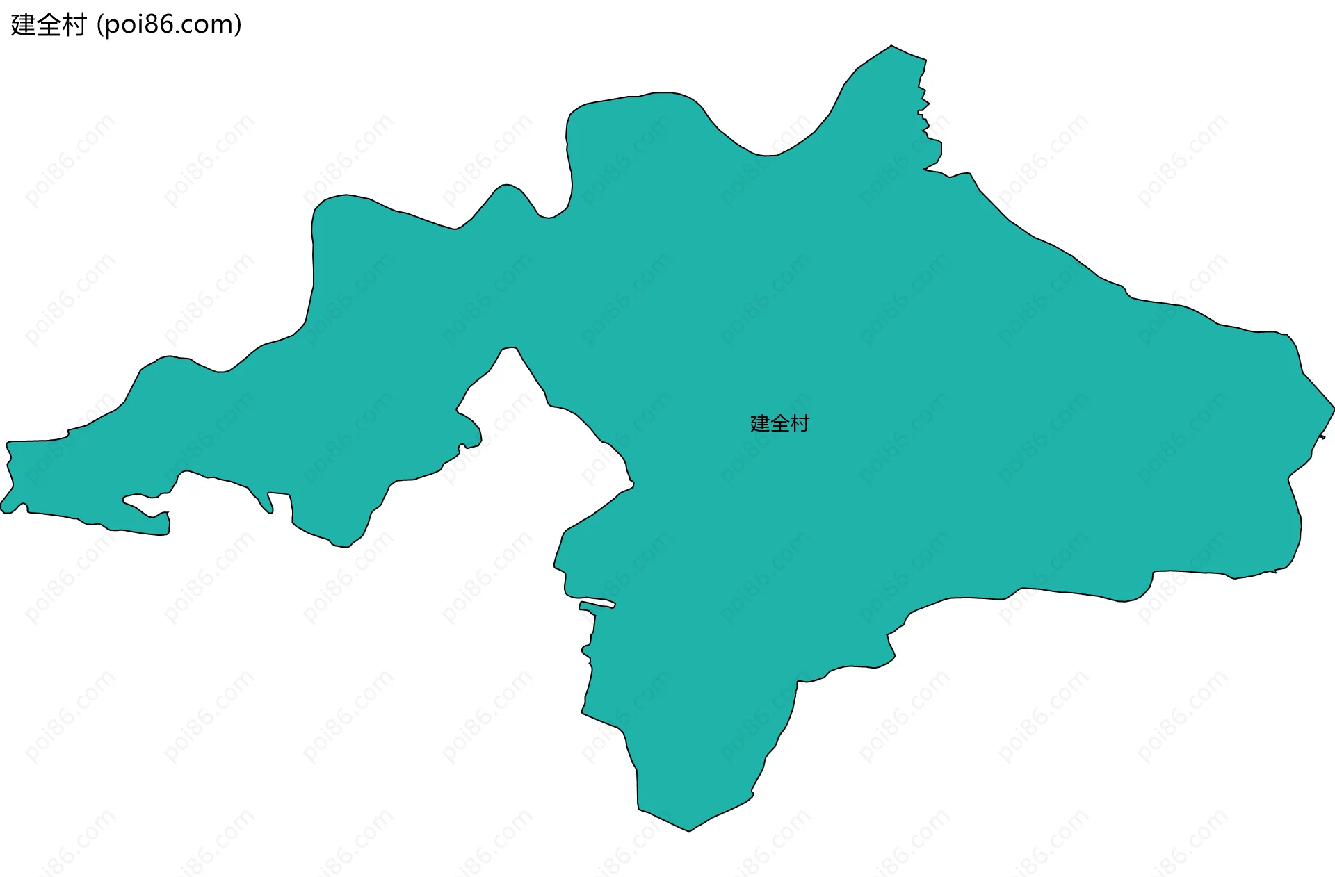 建全村边界地图