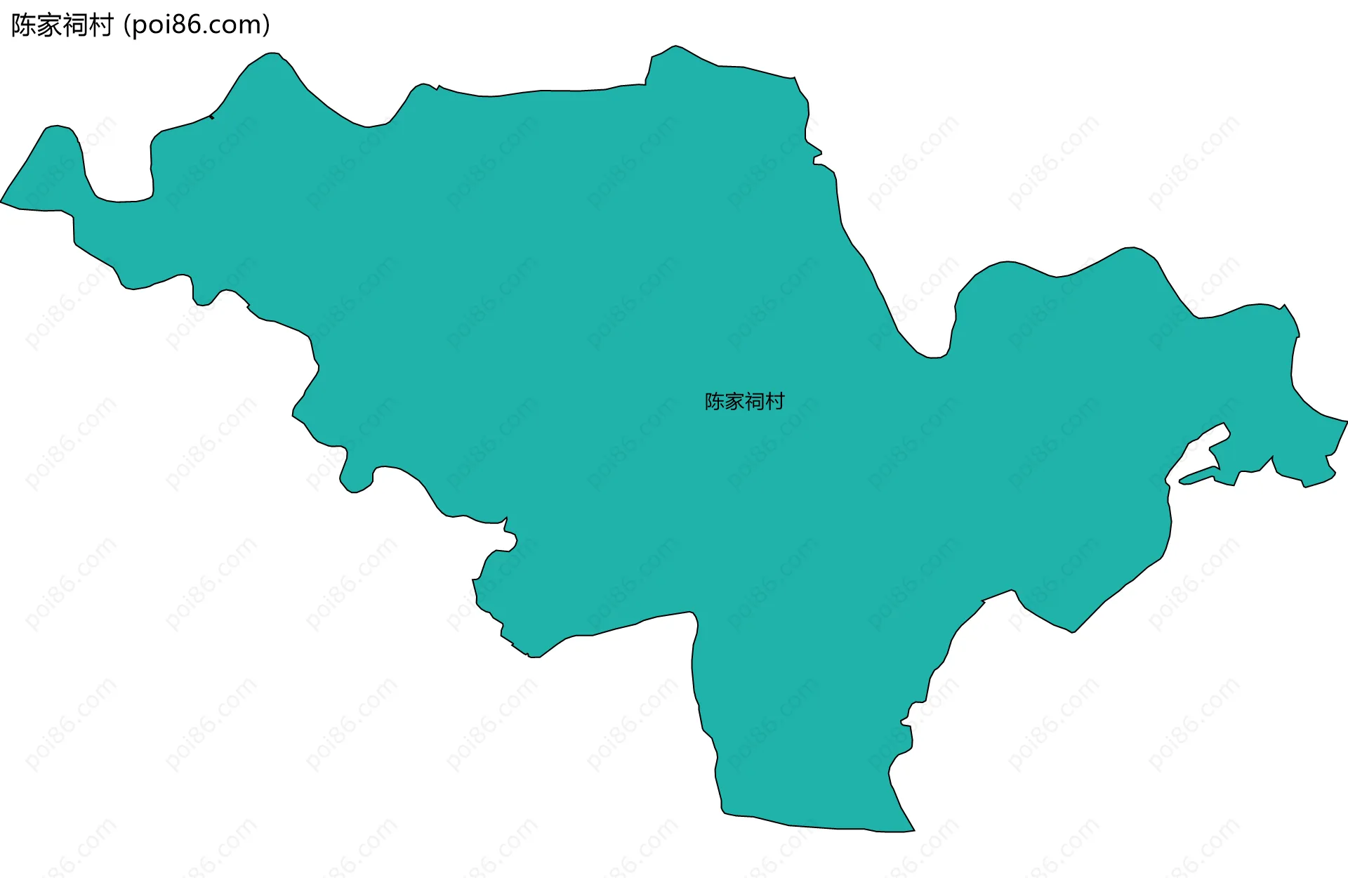 陈家祠村边界地图