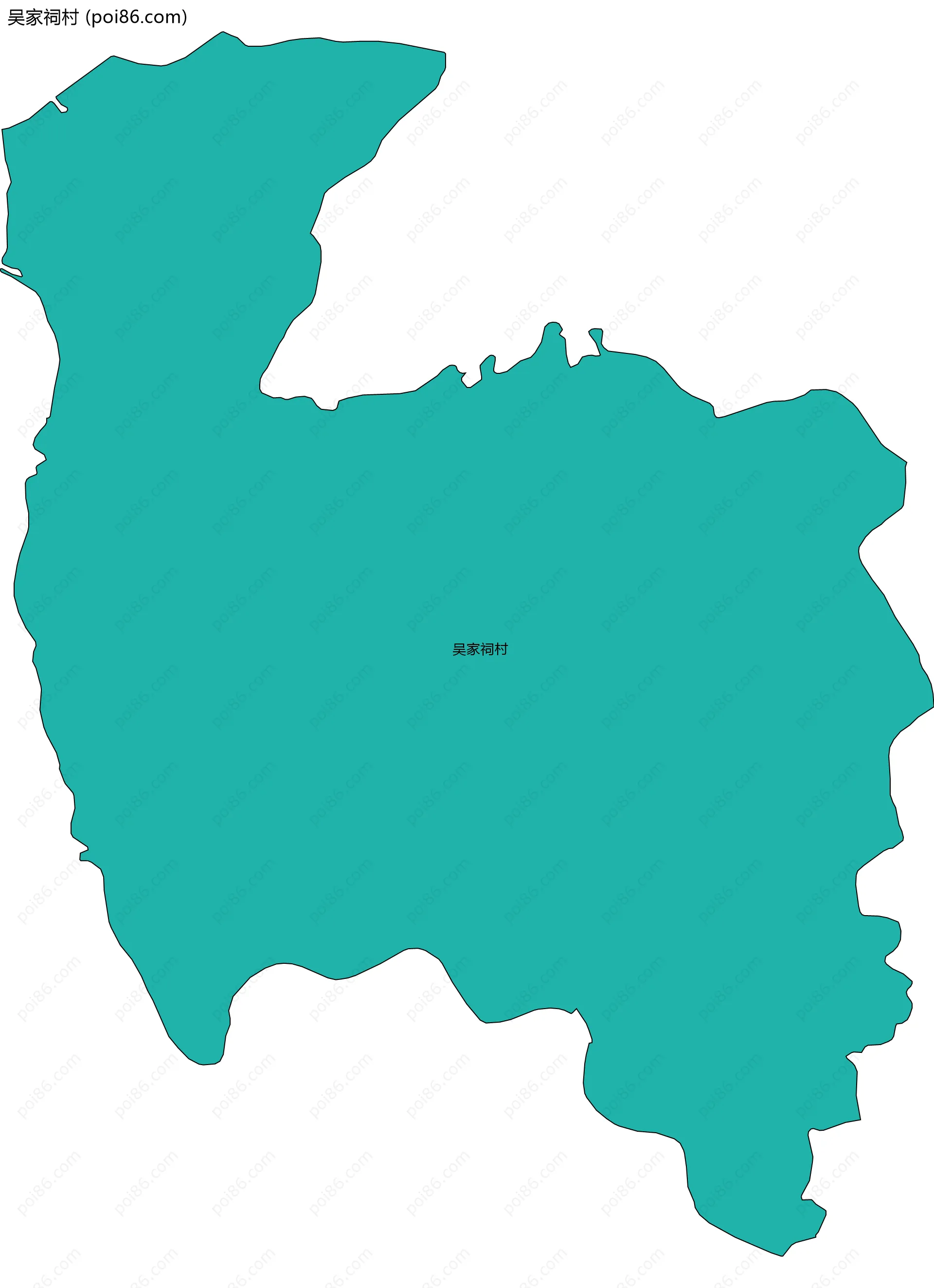 吴家祠村边界地图