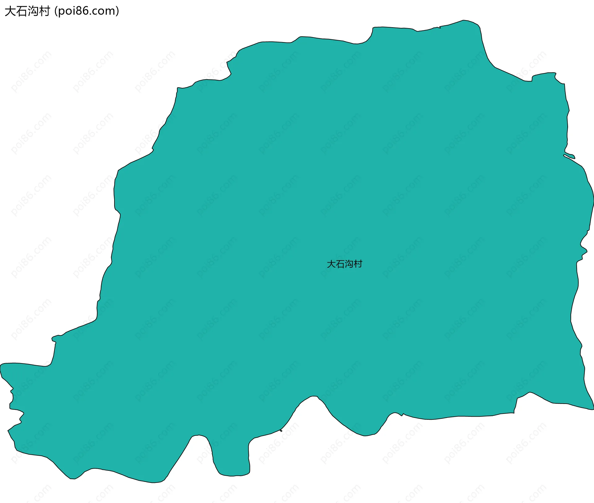 大石沟村边界地图