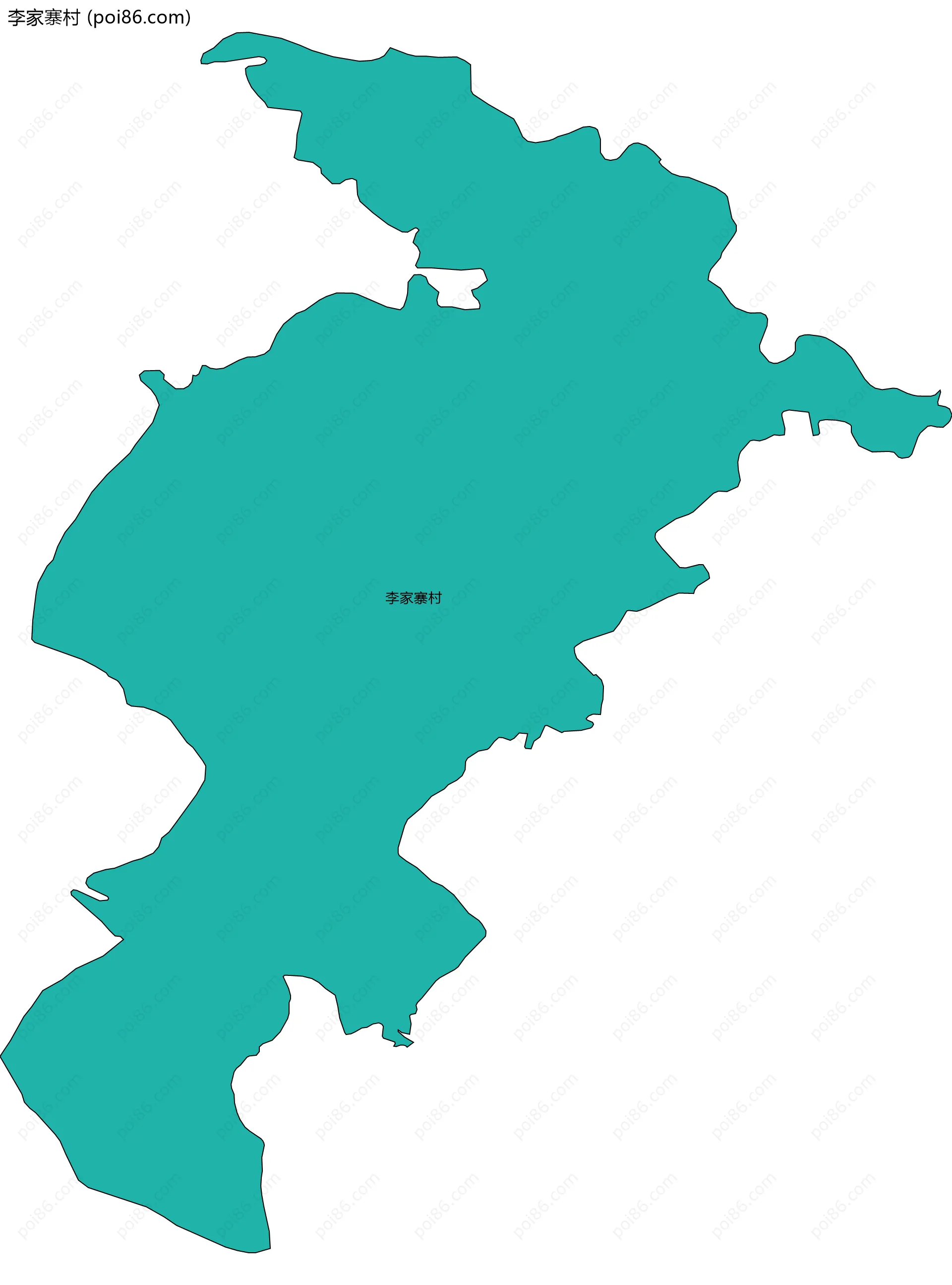 李家寨村边界地图