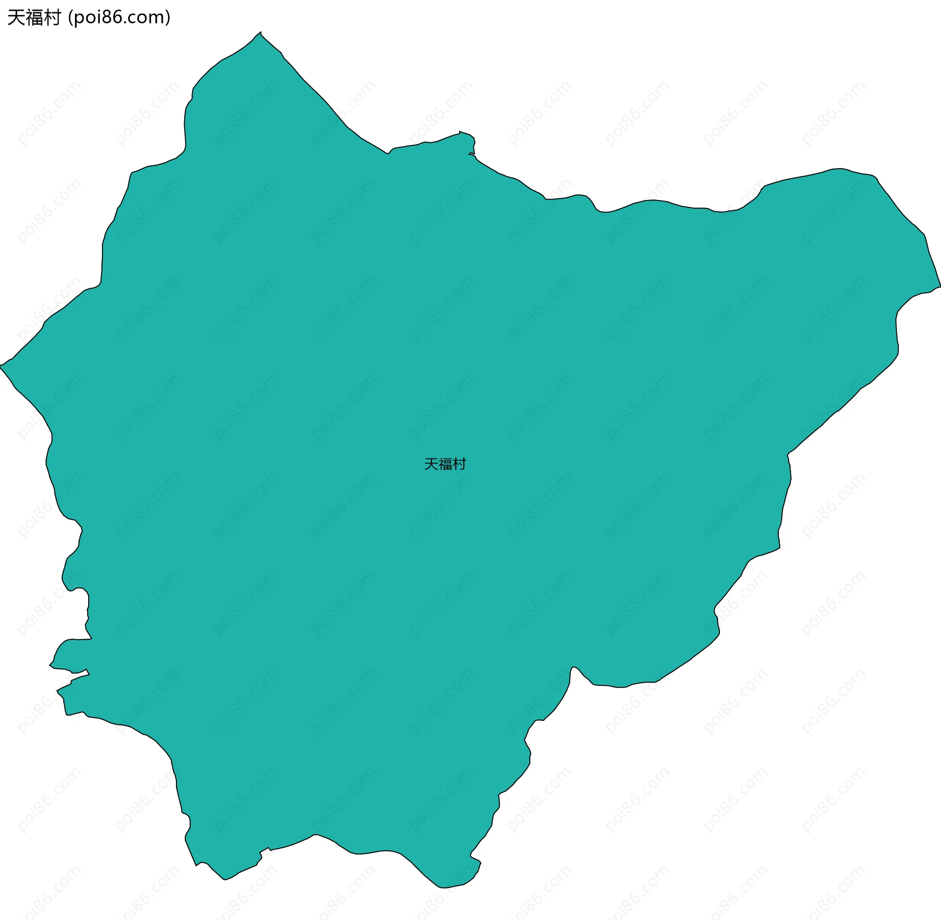 天福村边界地图