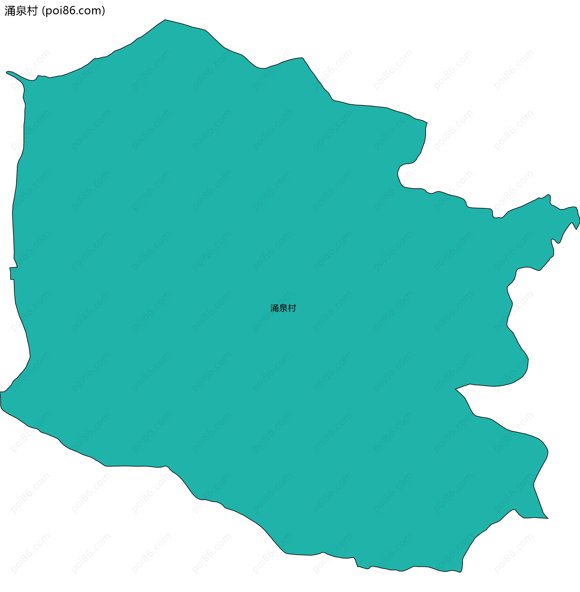 涌泉村边界地图