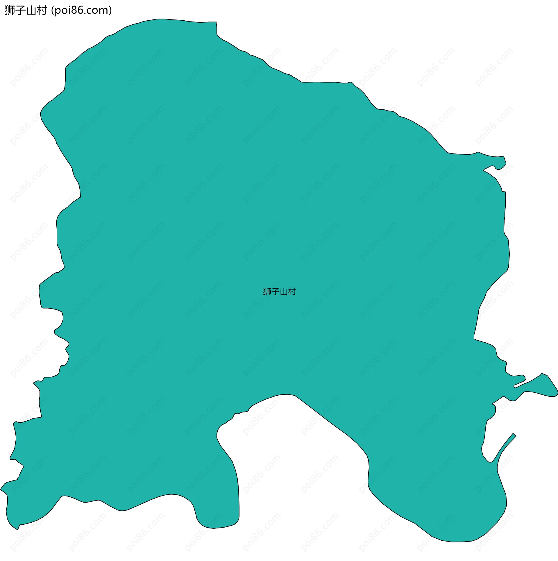狮子山村边界地图