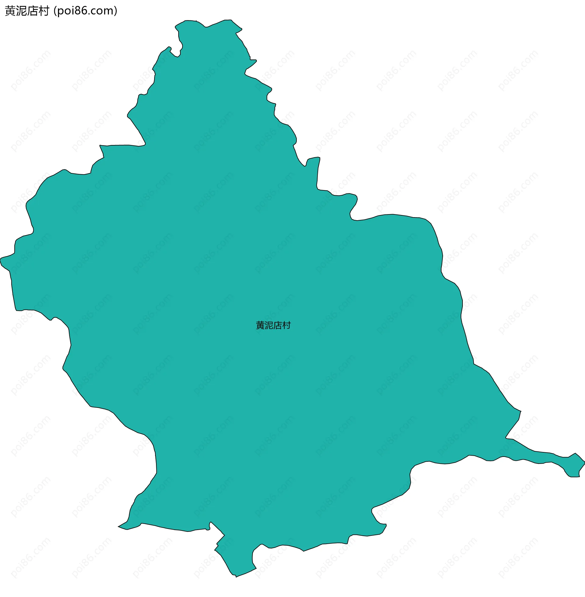 黄泥店村边界地图
