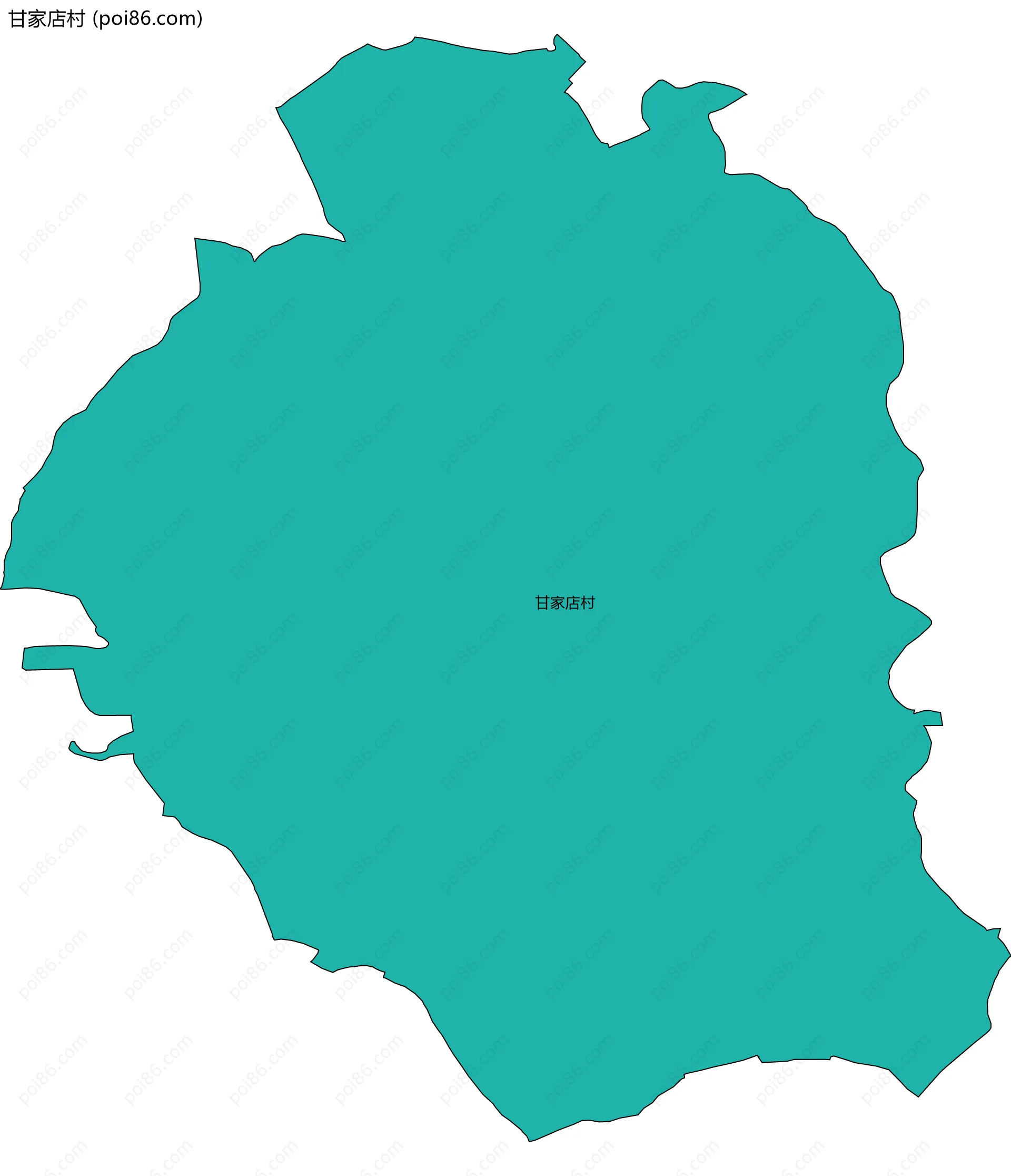 甘家店村边界地图