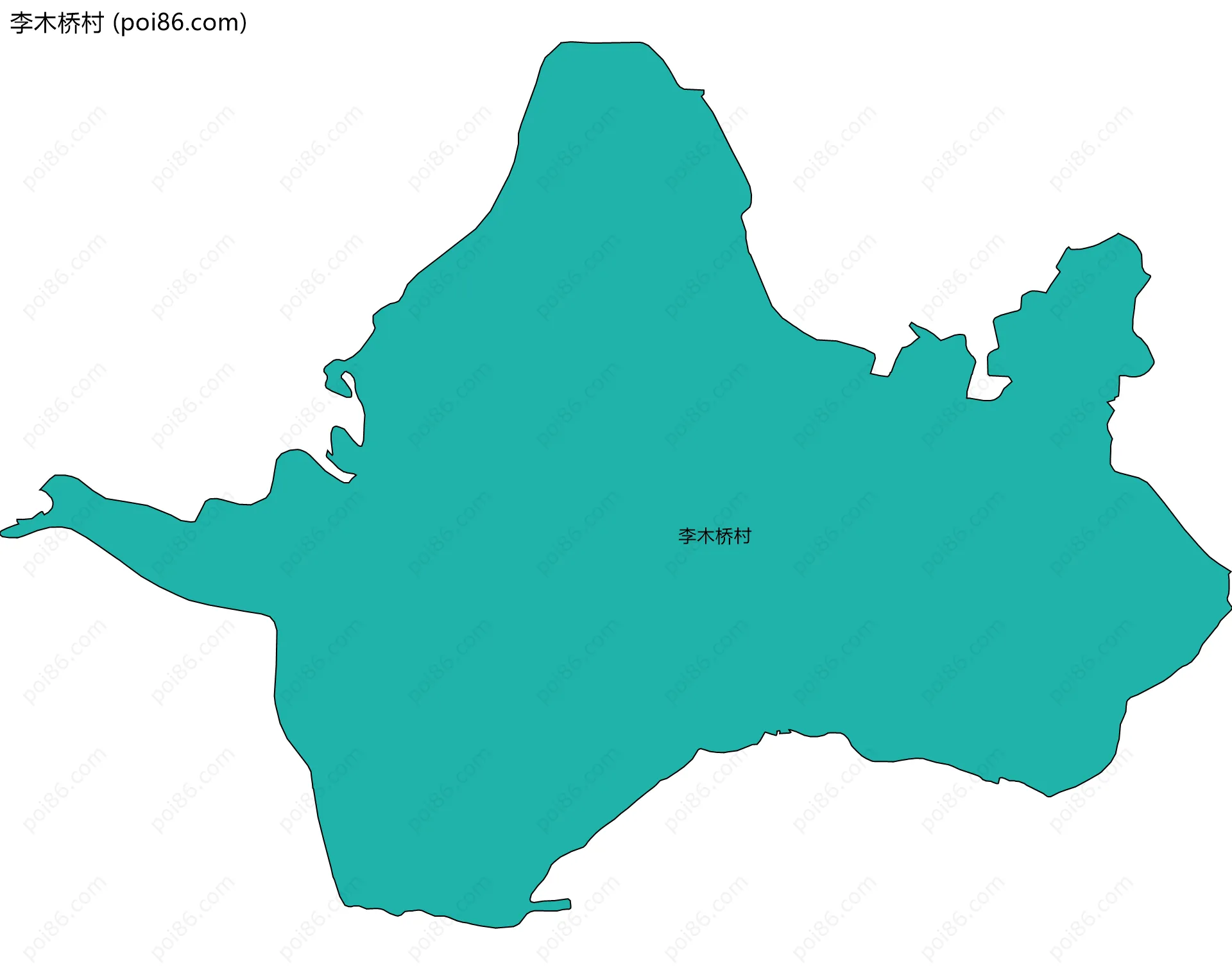 李木桥村边界地图