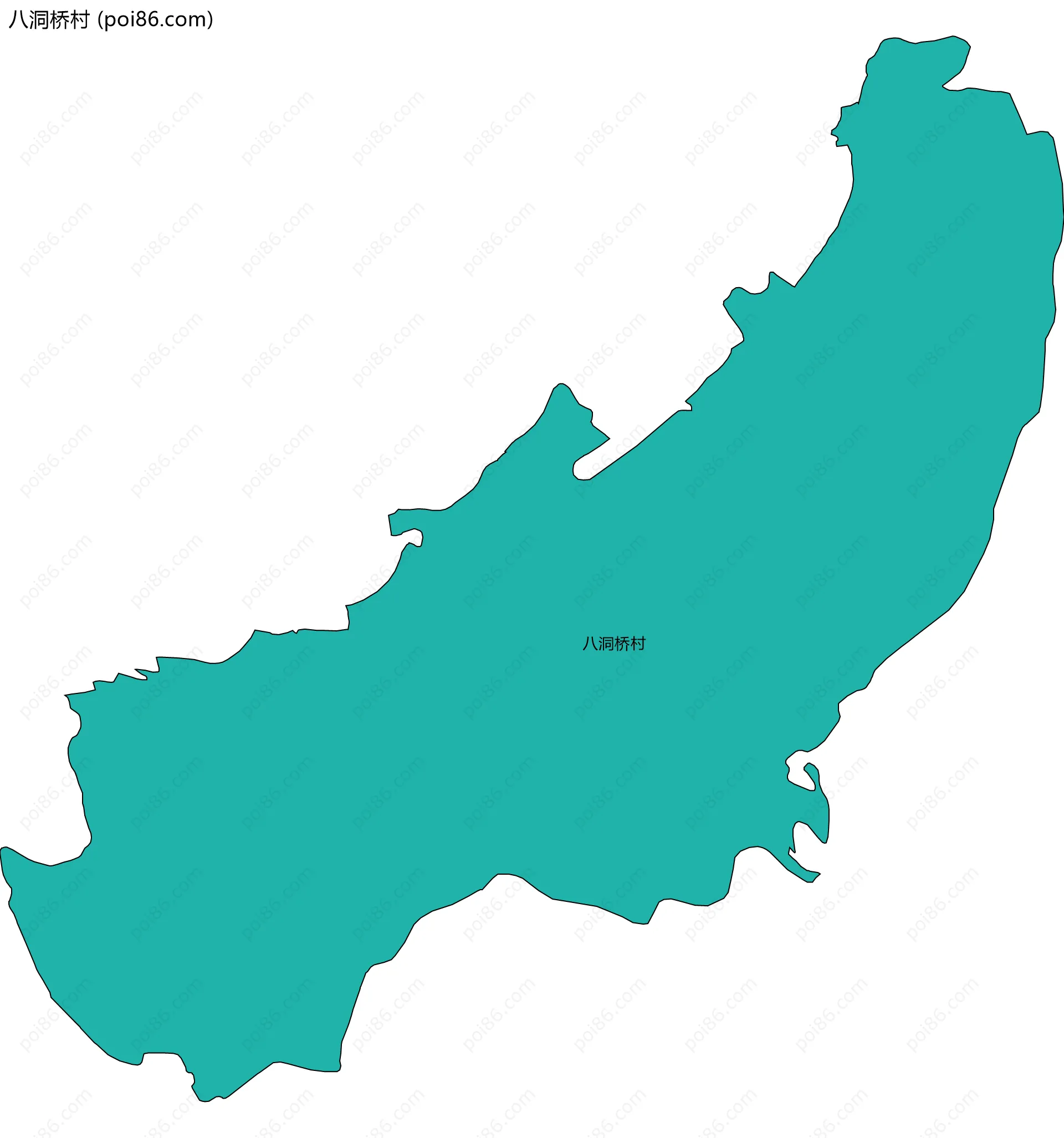 八洞桥村边界地图