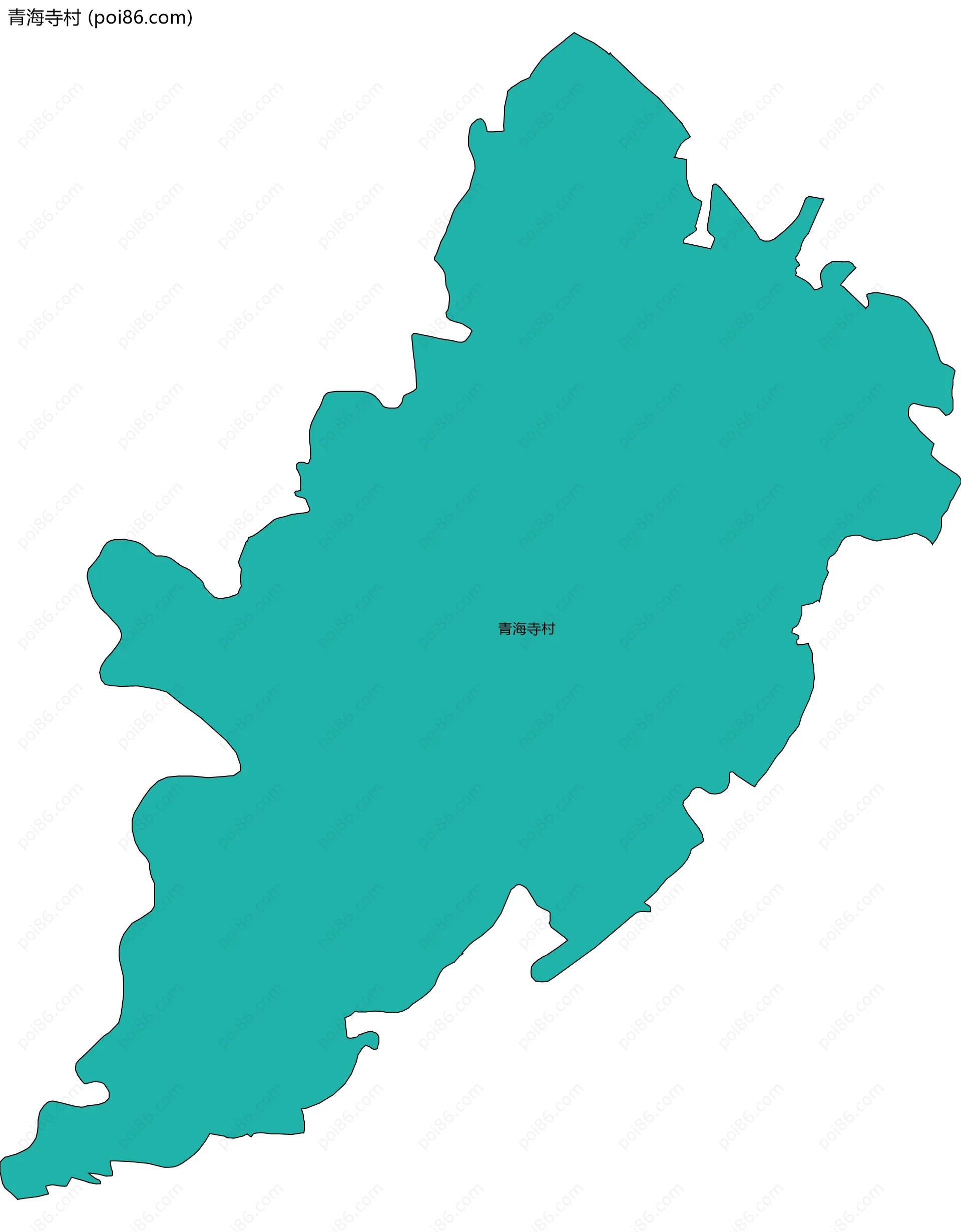 青海寺村边界地图