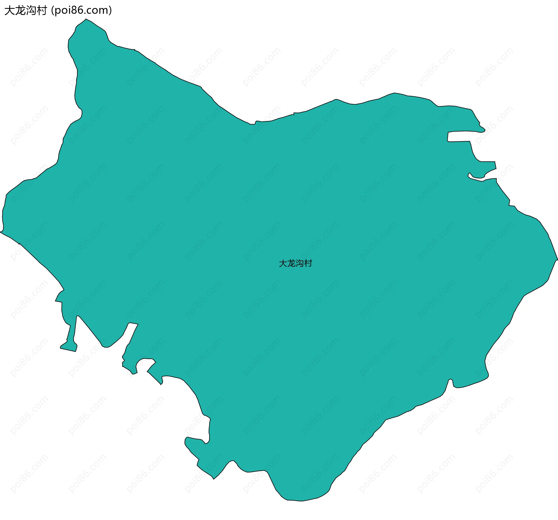 大龙沟村边界地图