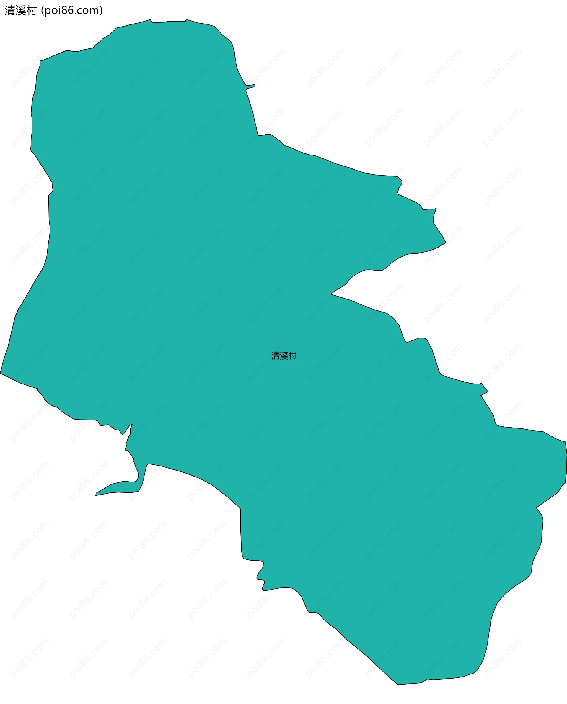 清溪村边界地图