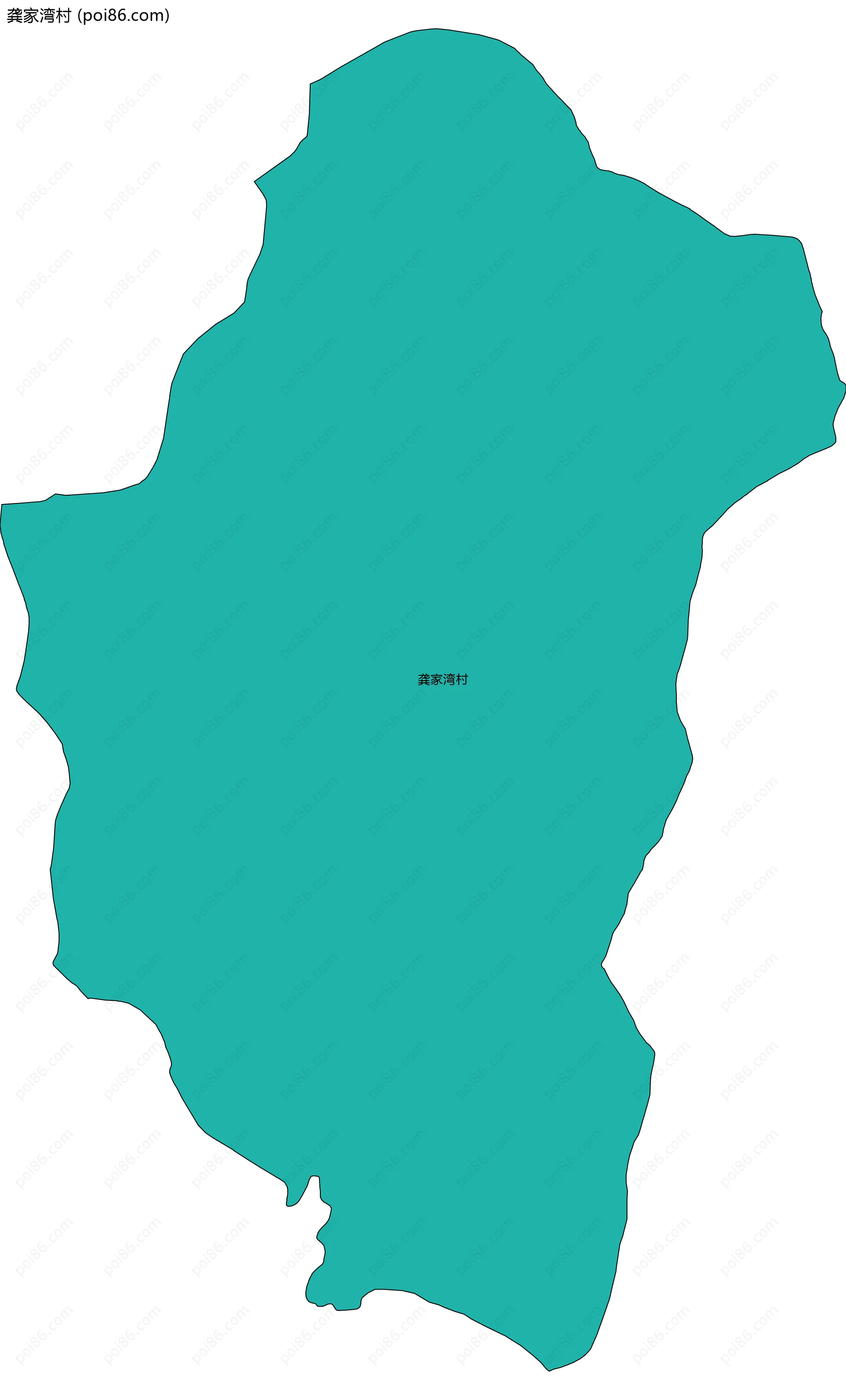 龚家湾村边界地图